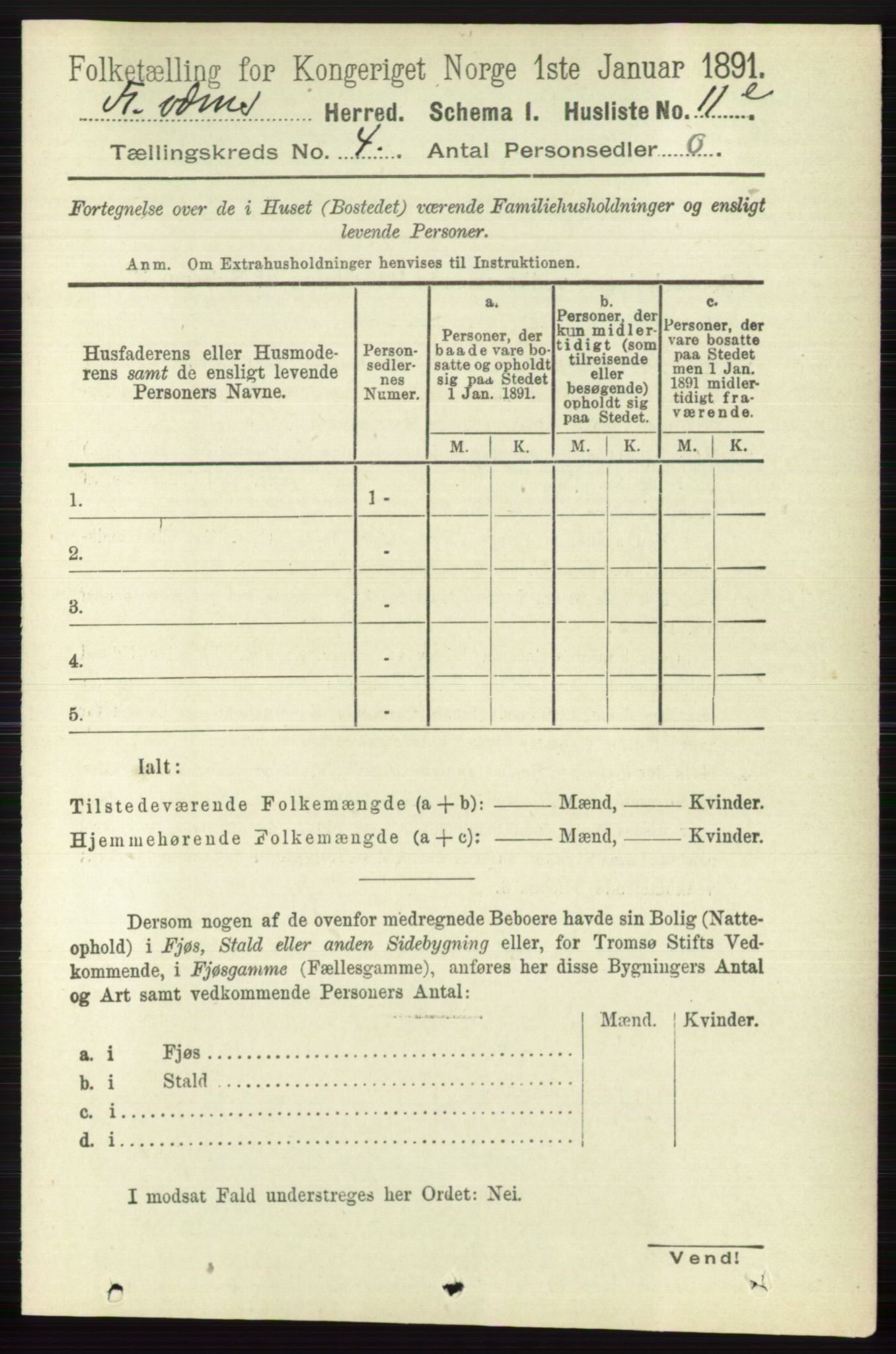 RA, Folketelling 1891 for 0798 Fredriksvern herred, 1891, s. 707