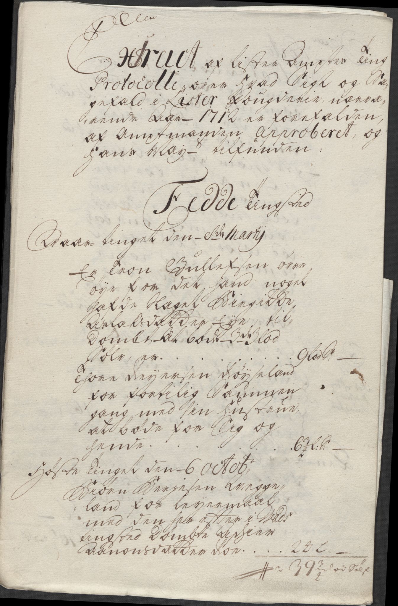 Rentekammeret inntil 1814, Reviderte regnskaper, Fogderegnskap, AV/RA-EA-4092/R43/L2555: Fogderegnskap Lista og Mandal, 1712, s. 174