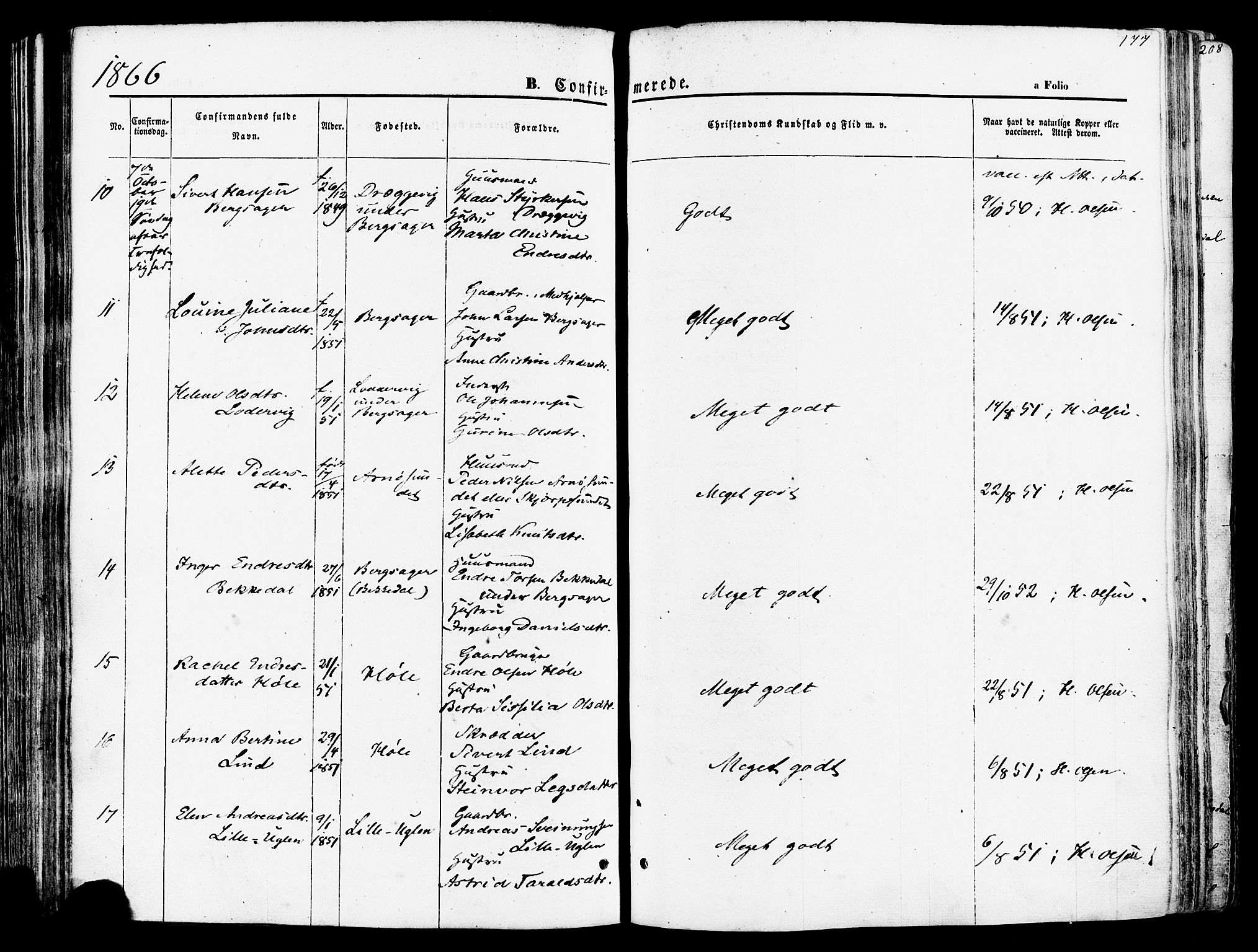 Høgsfjord sokneprestkontor, AV/SAST-A-101624/H/Ha/Haa/L0002: Ministerialbok nr. A 2, 1855-1885, s. 177