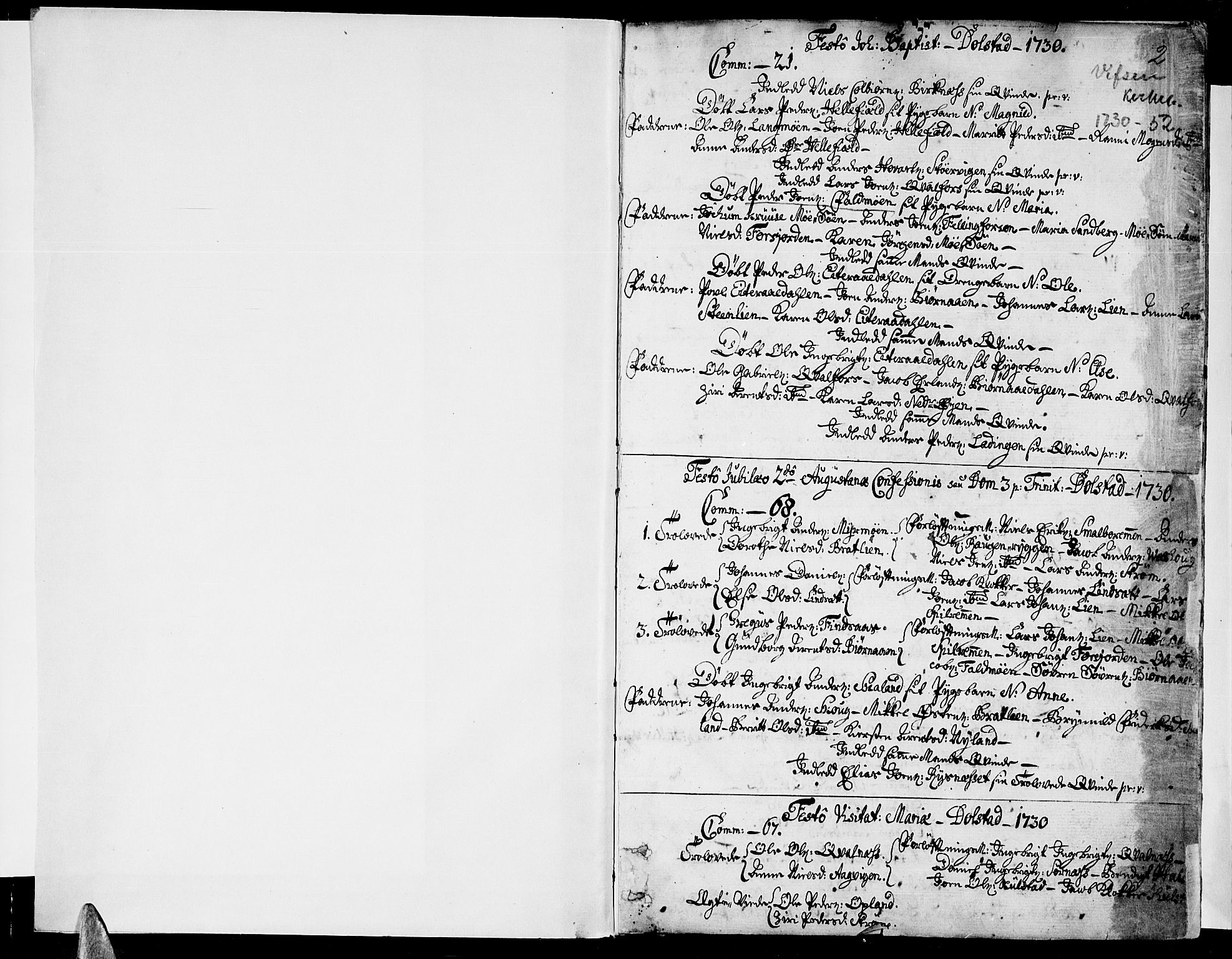 Ministerialprotokoller, klokkerbøker og fødselsregistre - Nordland, AV/SAT-A-1459/820/L0284: Ministerialbok nr. 820A05, 1730-1752, s. 2