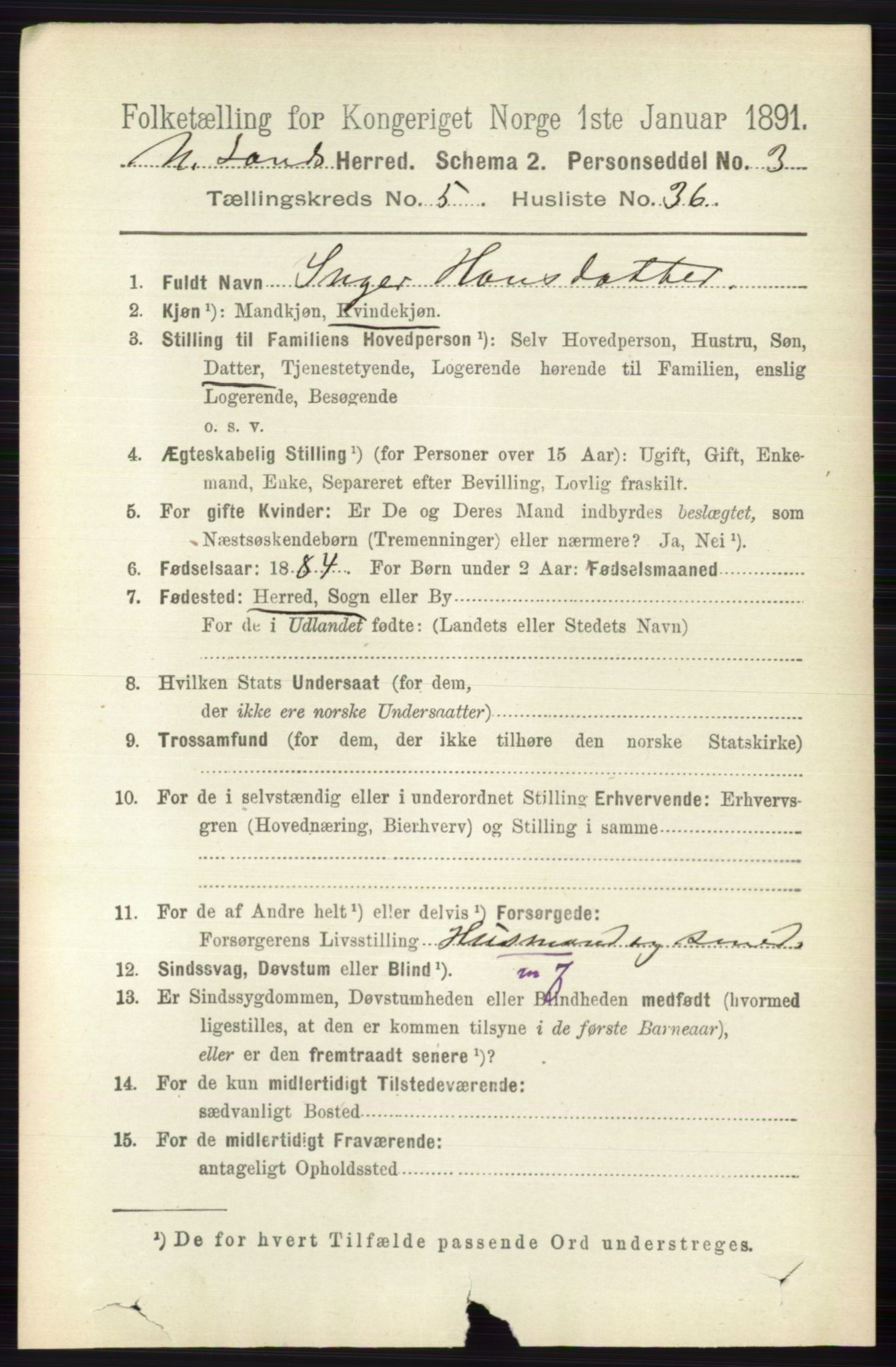 RA, Folketelling 1891 for 0538 Nordre Land herred, 1891, s. 1759