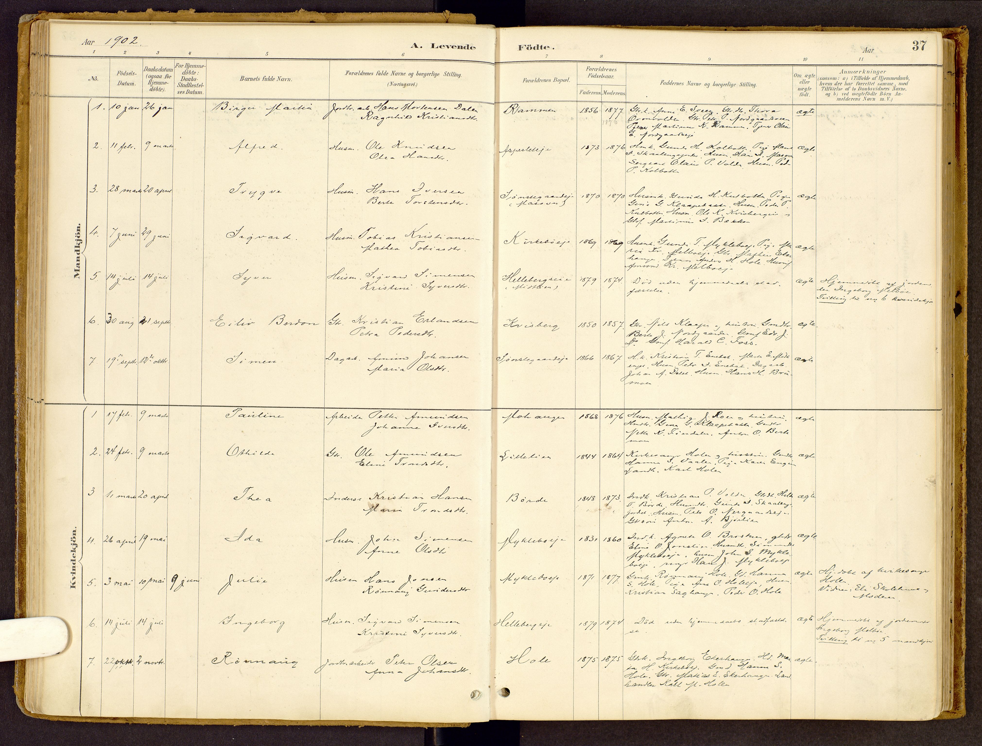 Vestre Gausdal prestekontor, SAH/PREST-094/H/Ha/Haa/L0002: Ministerialbok nr. 2, 1887-1918, s. 37