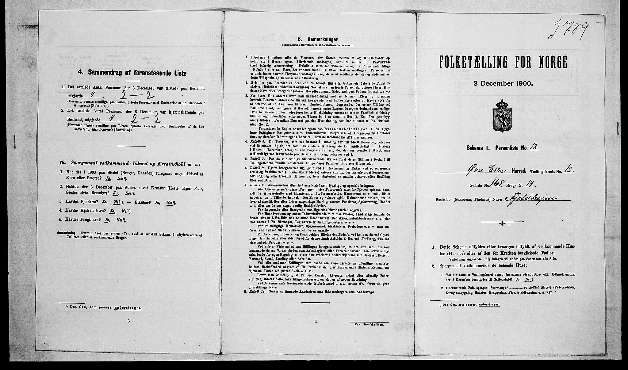 RA, Folketelling 1900 for 0624 Øvre Eiker herred, 1900, s. 2359