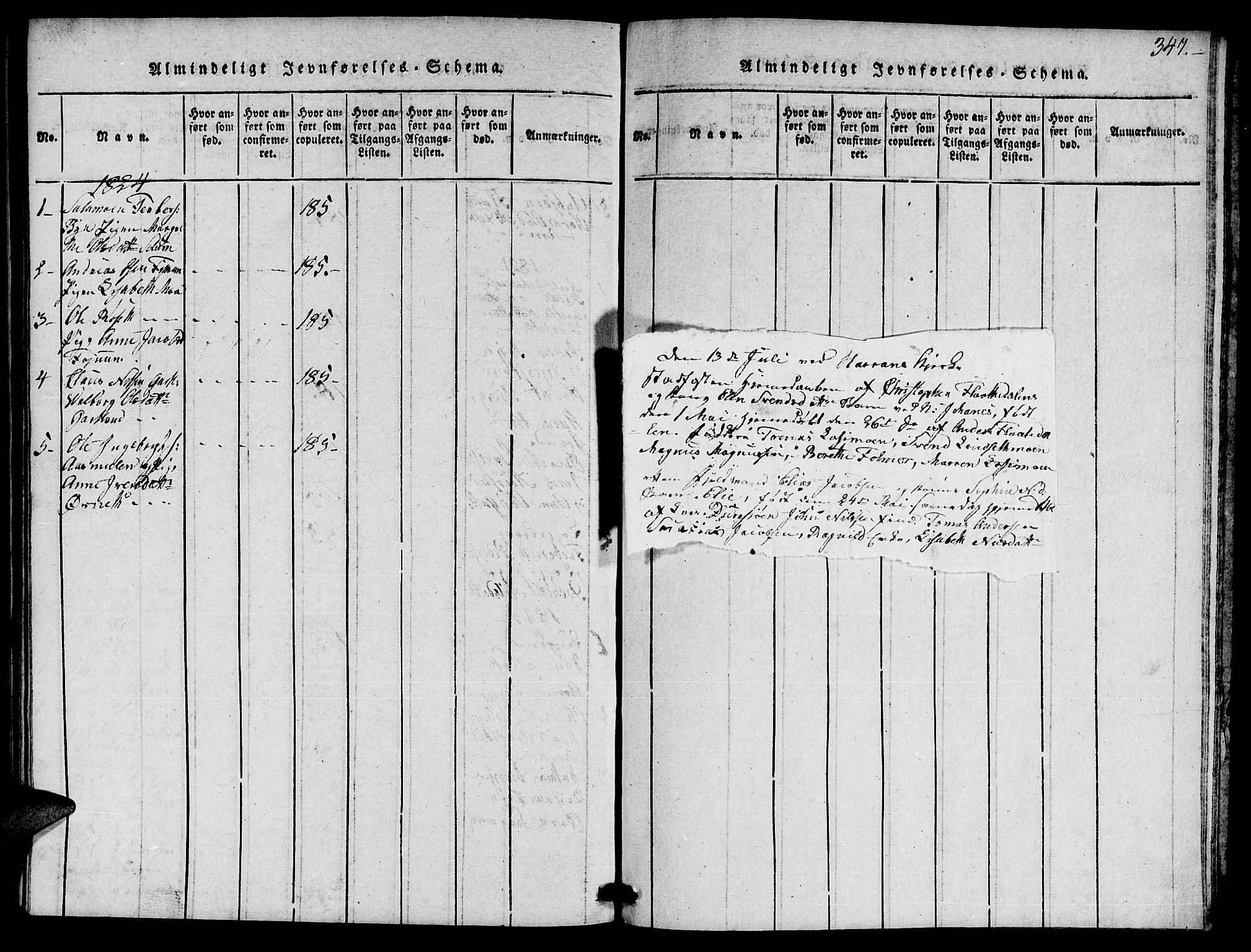 Ministerialprotokoller, klokkerbøker og fødselsregistre - Nord-Trøndelag, SAT/A-1458/759/L0527: Klokkerbok nr. 759C01 /1, 1816-1825, s. 347