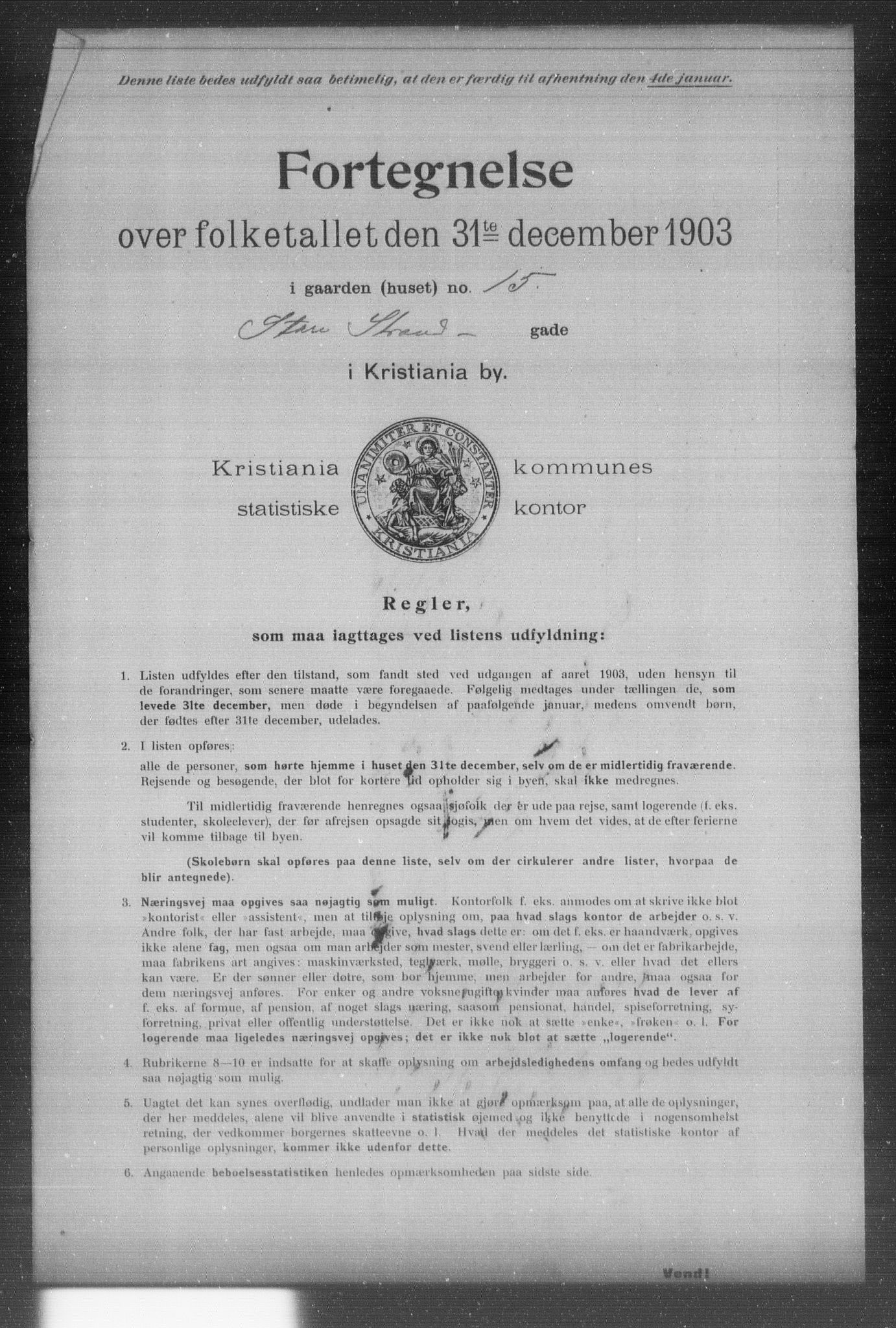 OBA, Kommunal folketelling 31.12.1903 for Kristiania kjøpstad, 1903, s. 19867