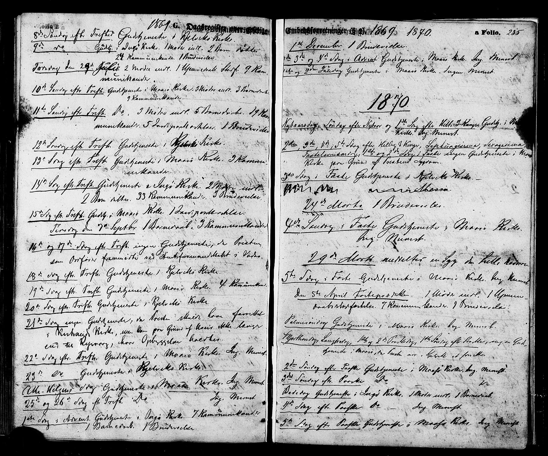 Måsøy sokneprestkontor, AV/SATØ-S-1348/H/Ha/L0003kirke: Ministerialbok nr. 3, 1866-1877, s. 235