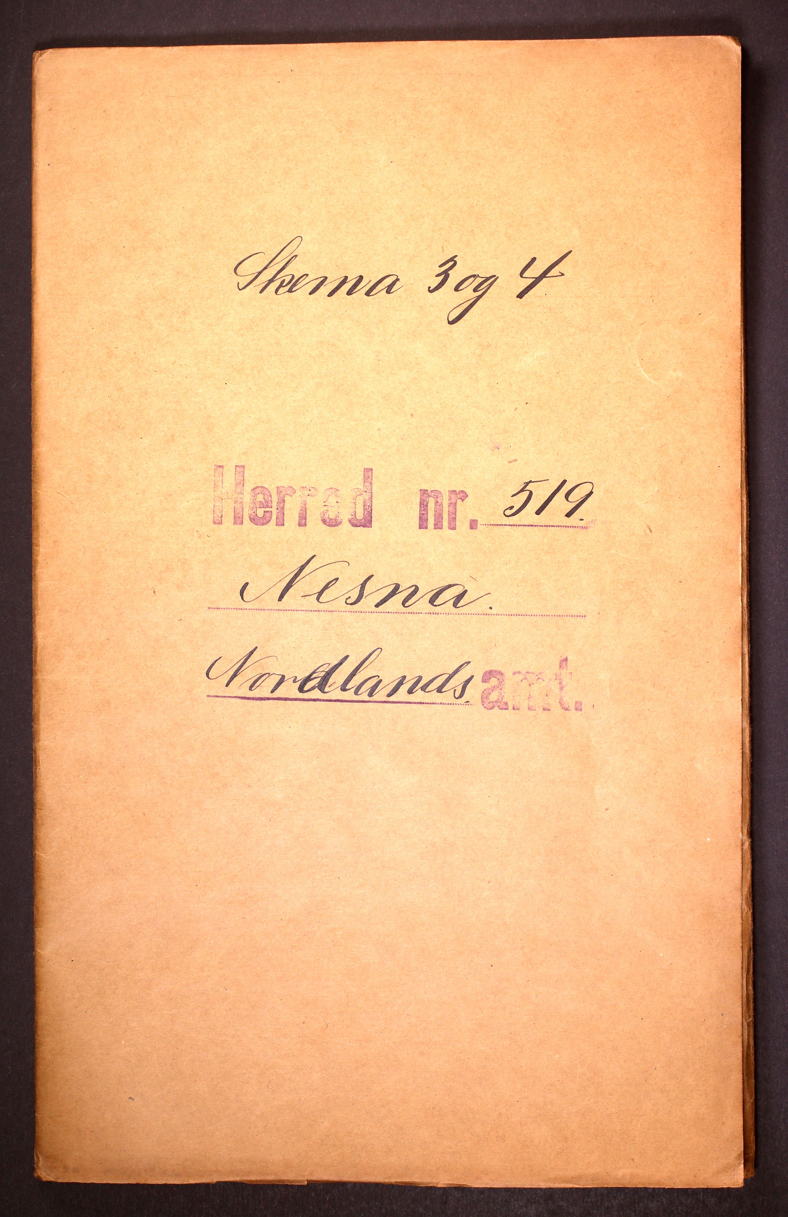 RA, Folketelling 1910 for 1828 Nesna herred, 1910, s. 1