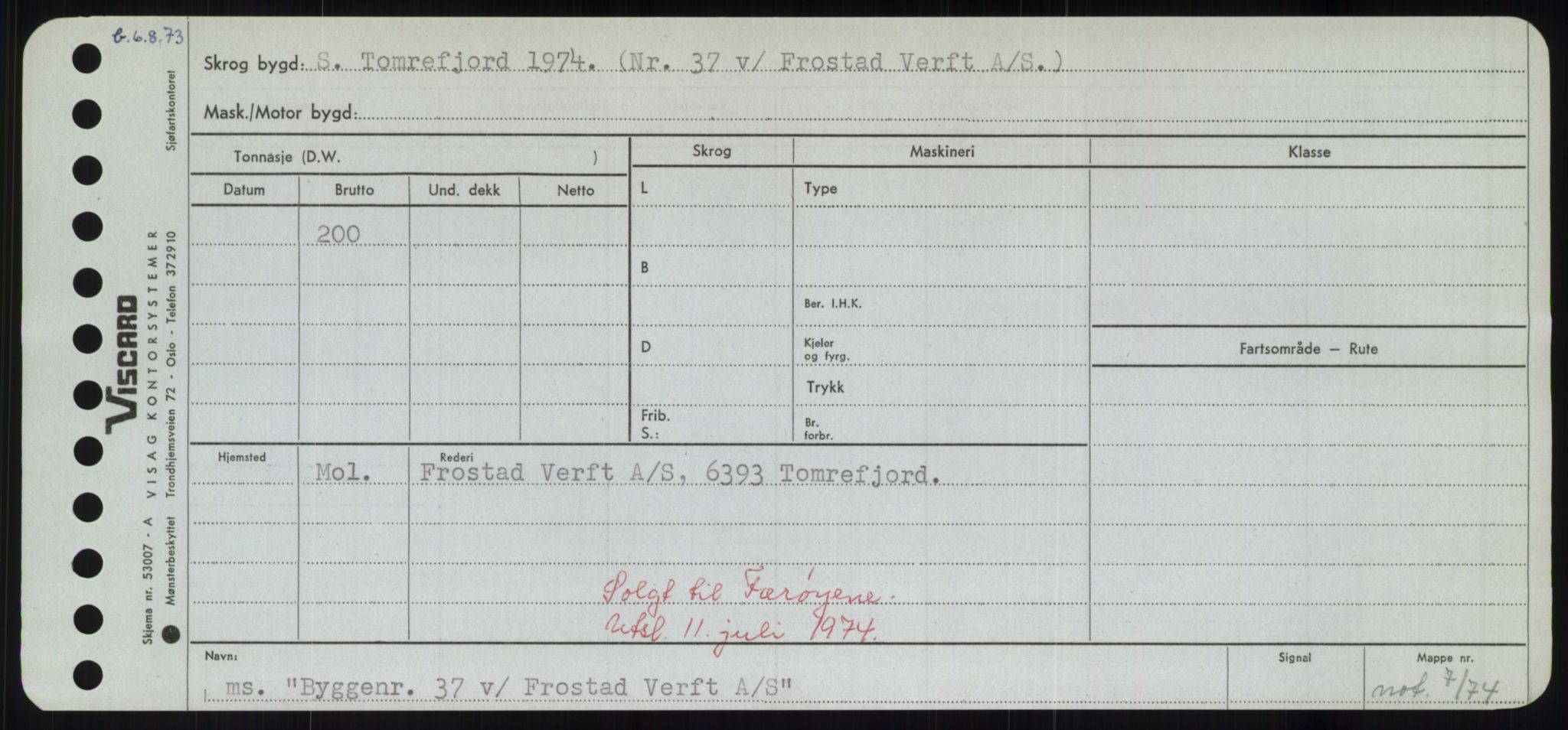 Sjøfartsdirektoratet med forløpere, Skipsmålingen, AV/RA-S-1627/H/Hd/L0006: Fartøy, Byg-Båt, s. 289