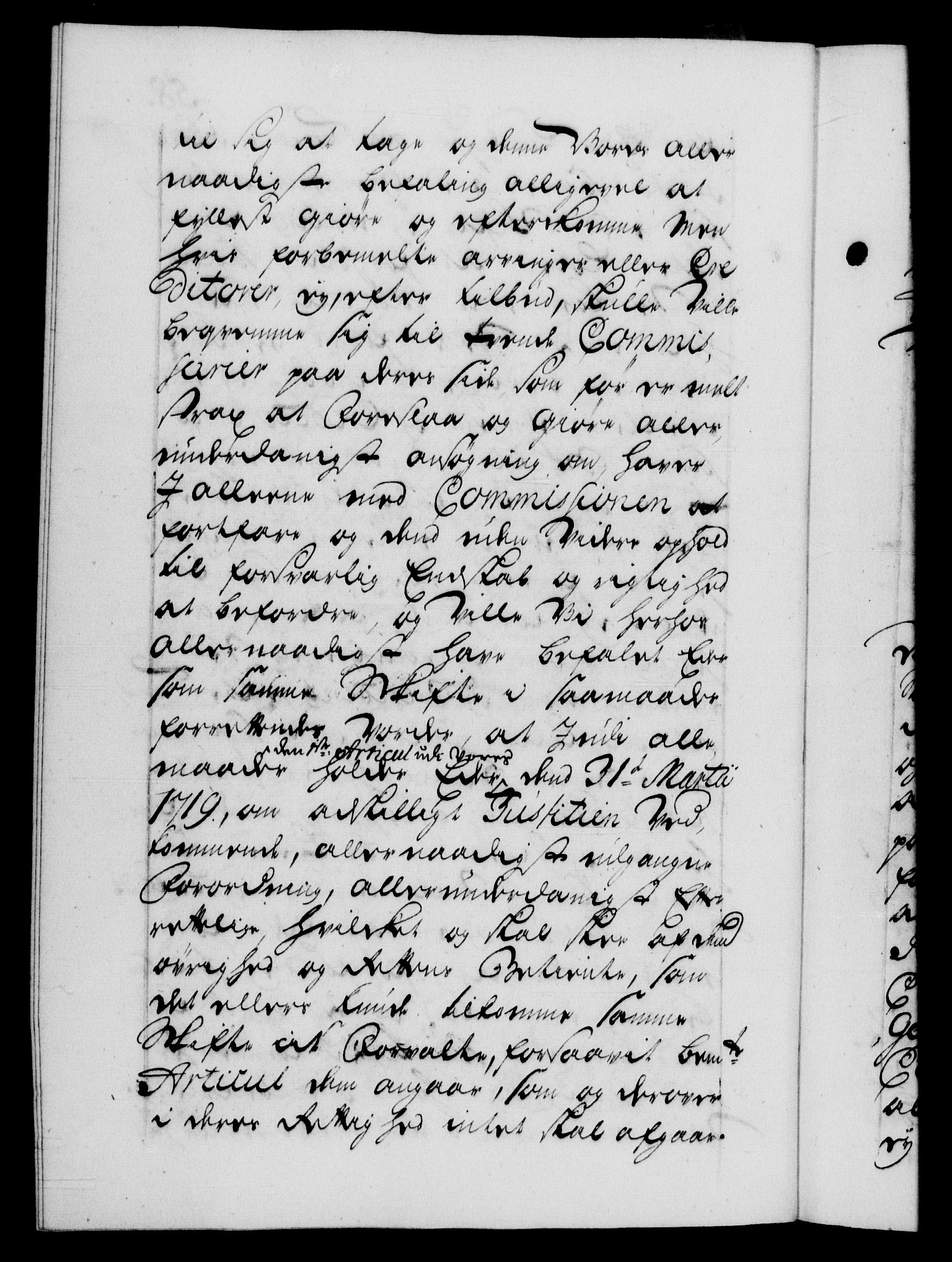 Danske Kanselli 1572-1799, AV/RA-EA-3023/F/Fc/Fca/Fcab/L0024: Norske tegnelser, 1728-1730, s. 58b