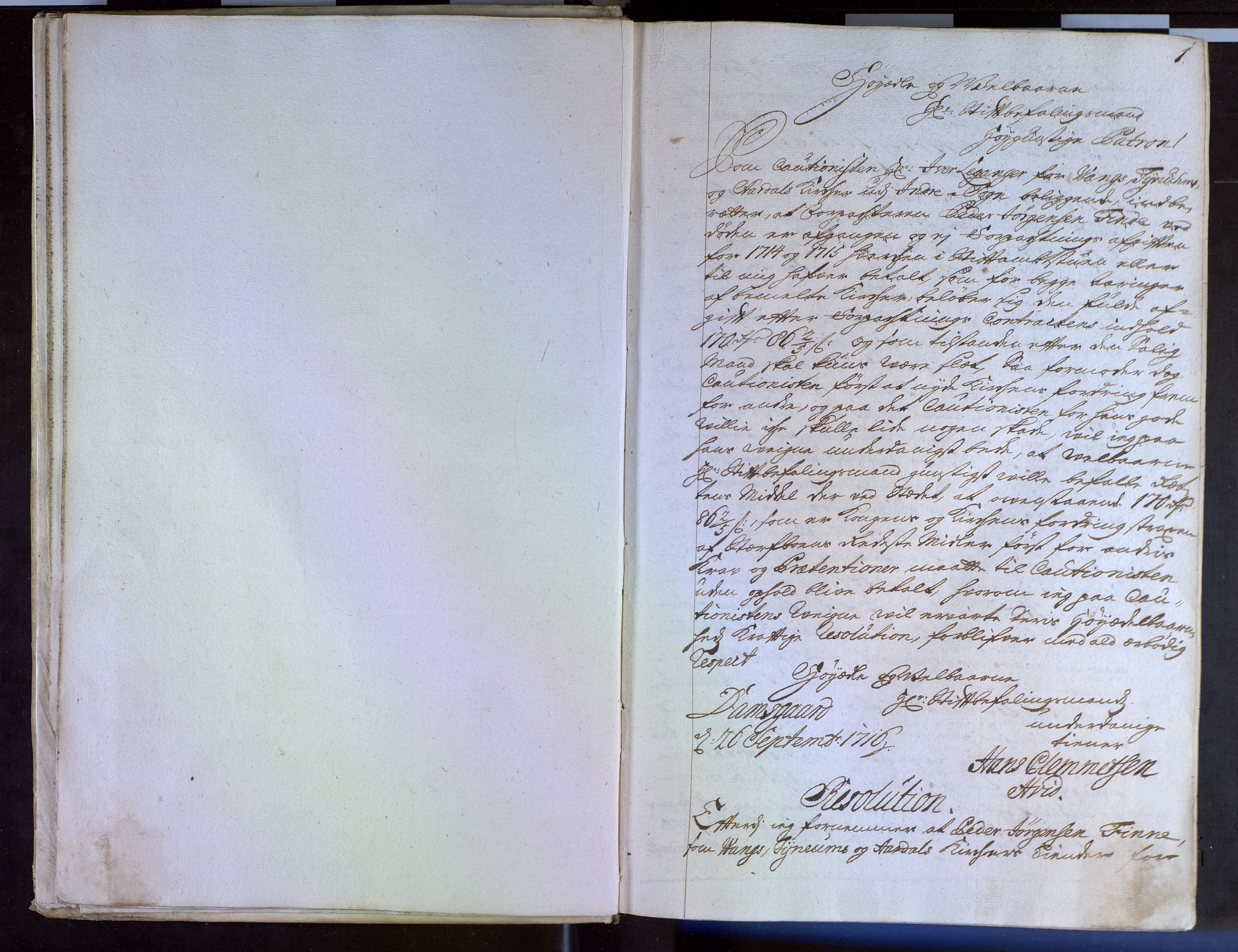 Stiftamtmannen i Bergen, AV/SAB-A-100006/A/Aa/L0012: Lnr. 11: Resolusjonsbok, 1716-1718