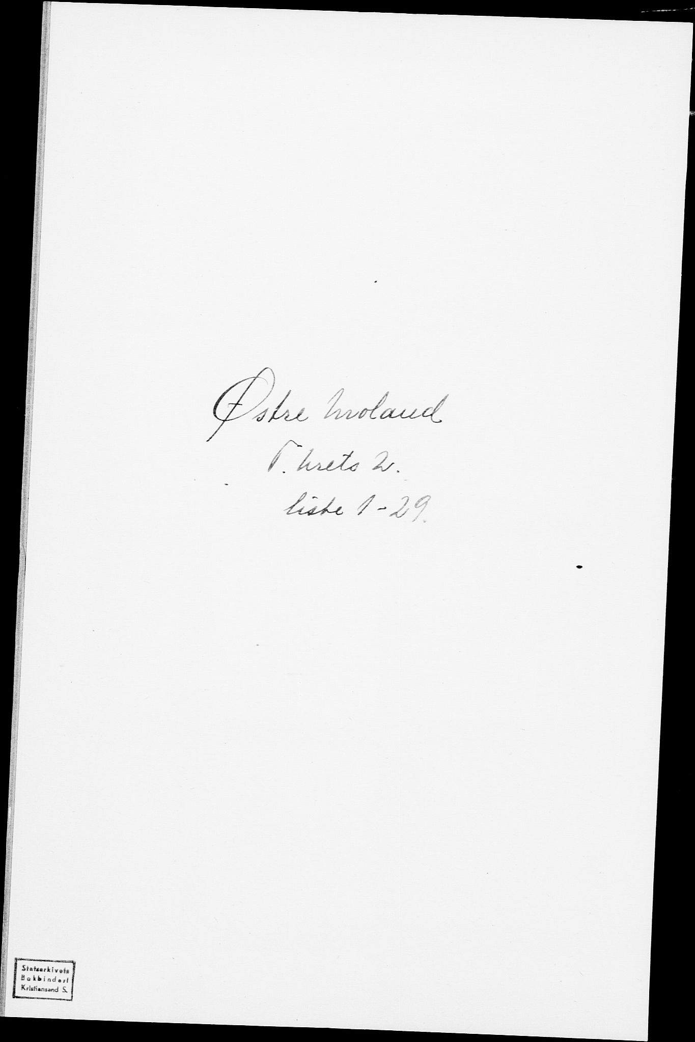 SAK, Folketelling 1875 for 0918P Austre Moland prestegjeld, 1875, s. 1097