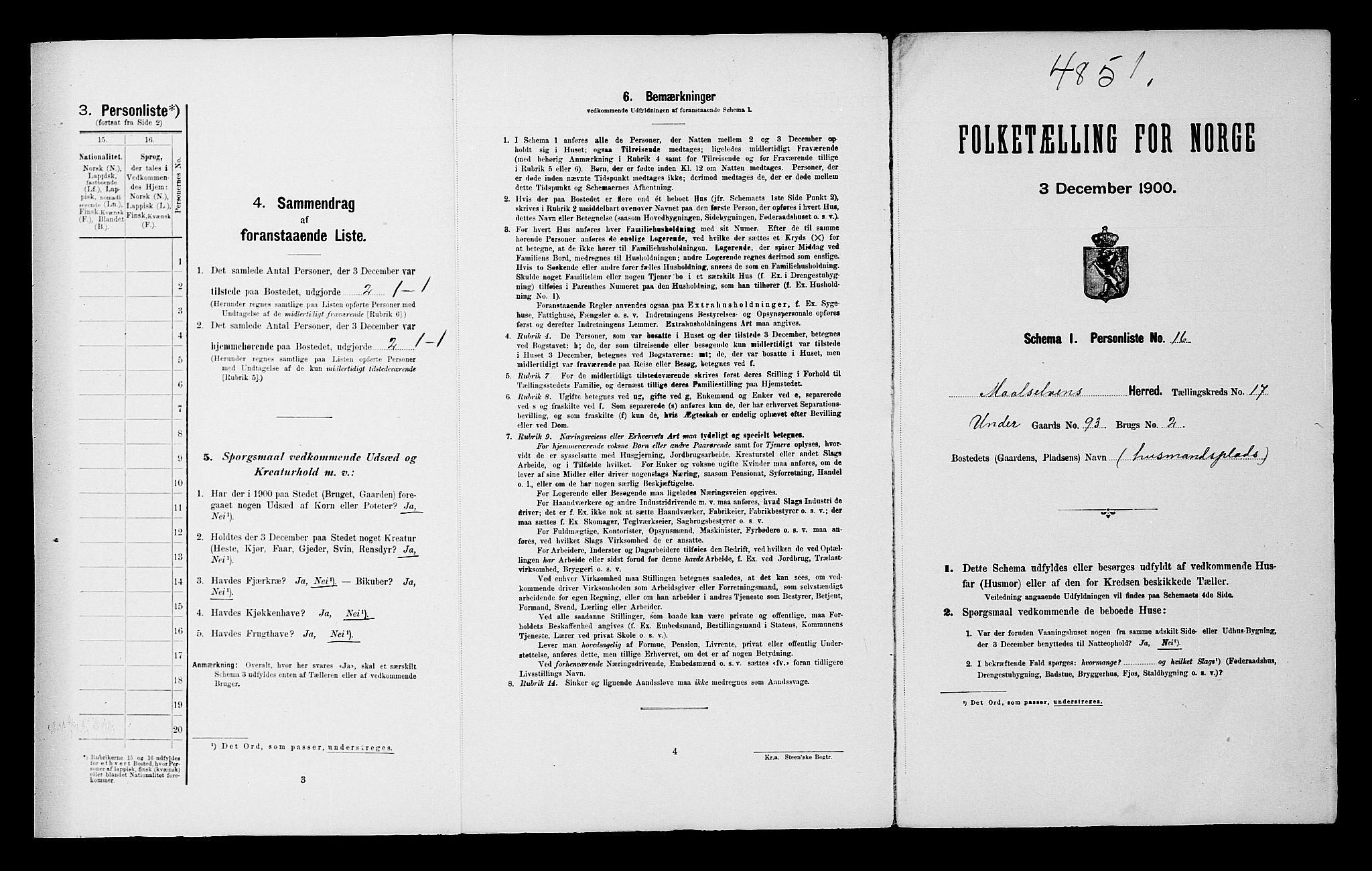 SATØ, Folketelling 1900 for 1924 Målselv herred, 1900, s. 1070