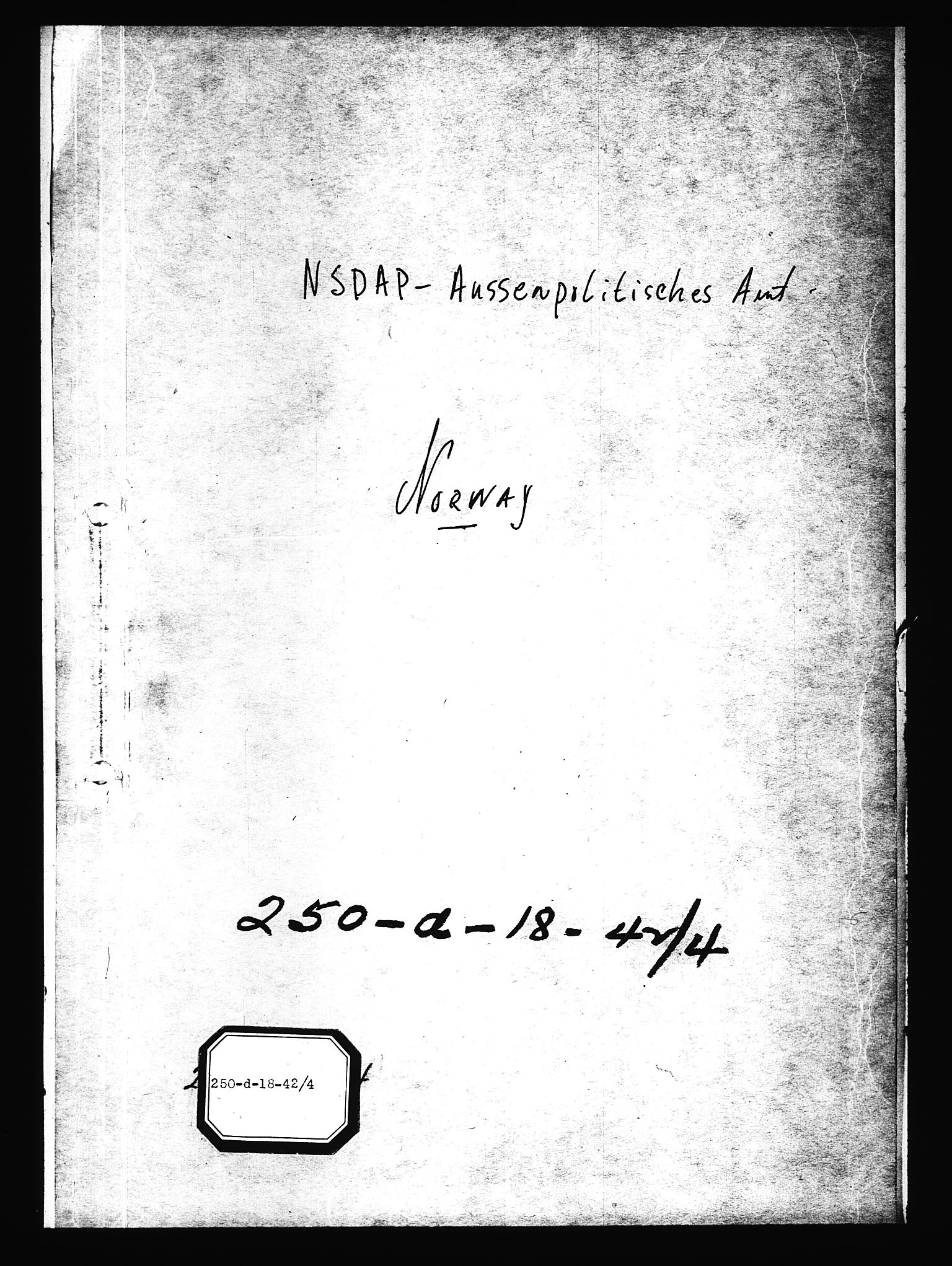 Documents Section, RA/RAFA-2200/V/L0091: Amerikansk mikrofilm "Captured German Documents".
Box No. 953.  FKA jnr. 59/1955., 1935-1942, s. 735