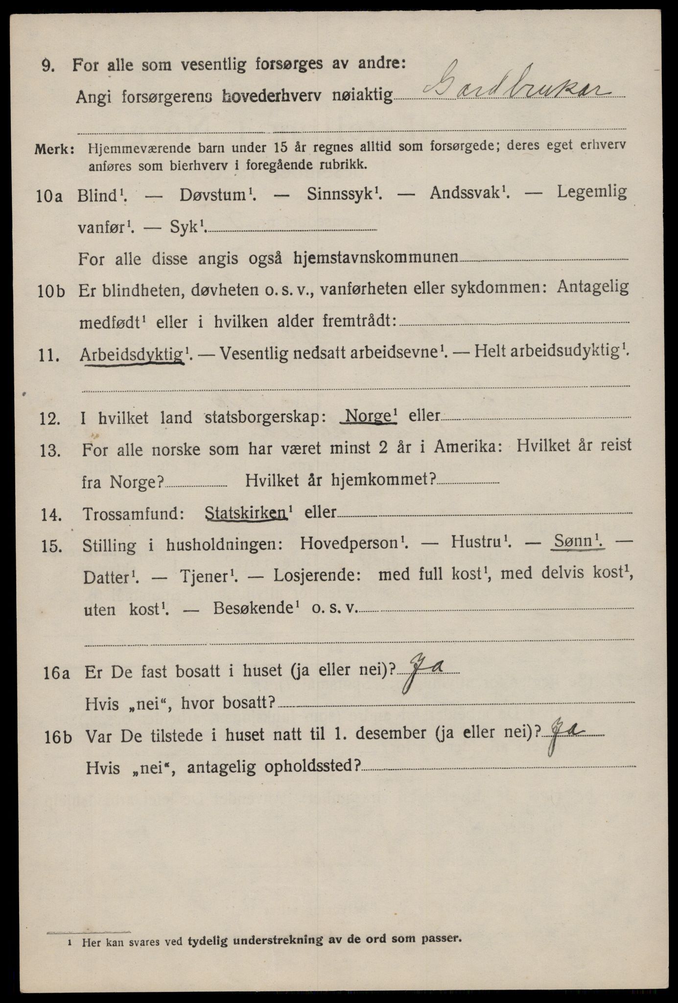 SAST, Folketelling 1920 for 1116 Eigersund herred, 1920, s. 3864
