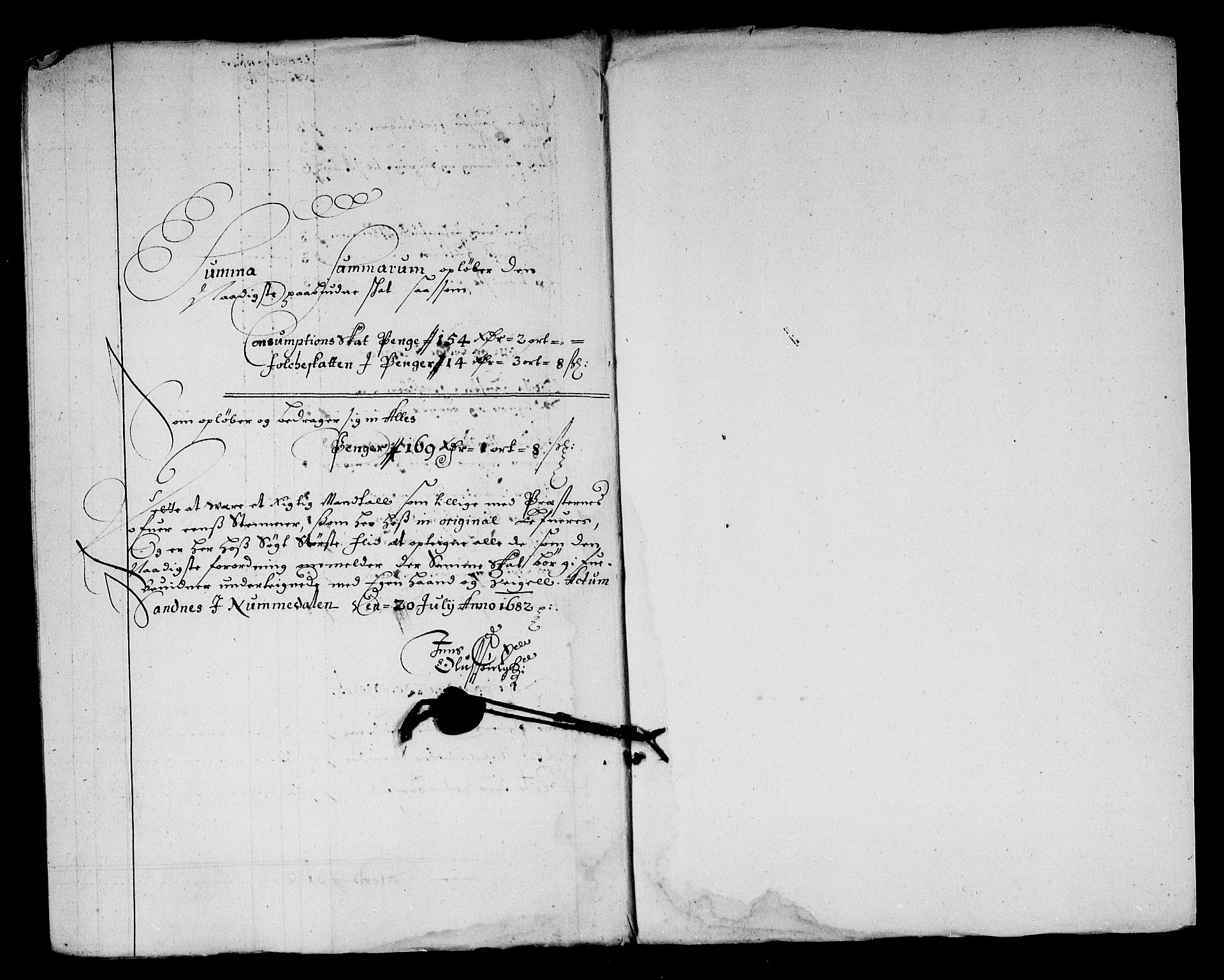 Rentekammeret inntil 1814, Reviderte regnskaper, Stiftamtstueregnskaper, Trondheim stiftamt og Nordland amt, RA/EA-6044/R/Rg/L0068a: Trondheim stiftamt og Nordland amt, 1682