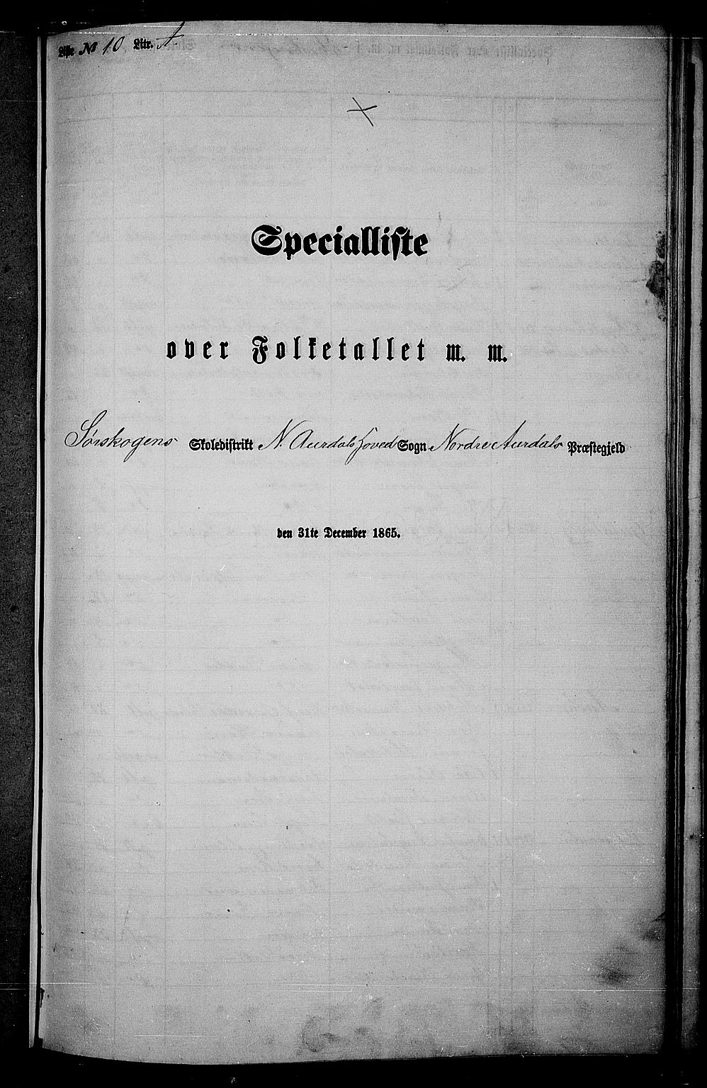 RA, Folketelling 1865 for 0542P Nord-Aurdal prestegjeld, 1865, s. 194
