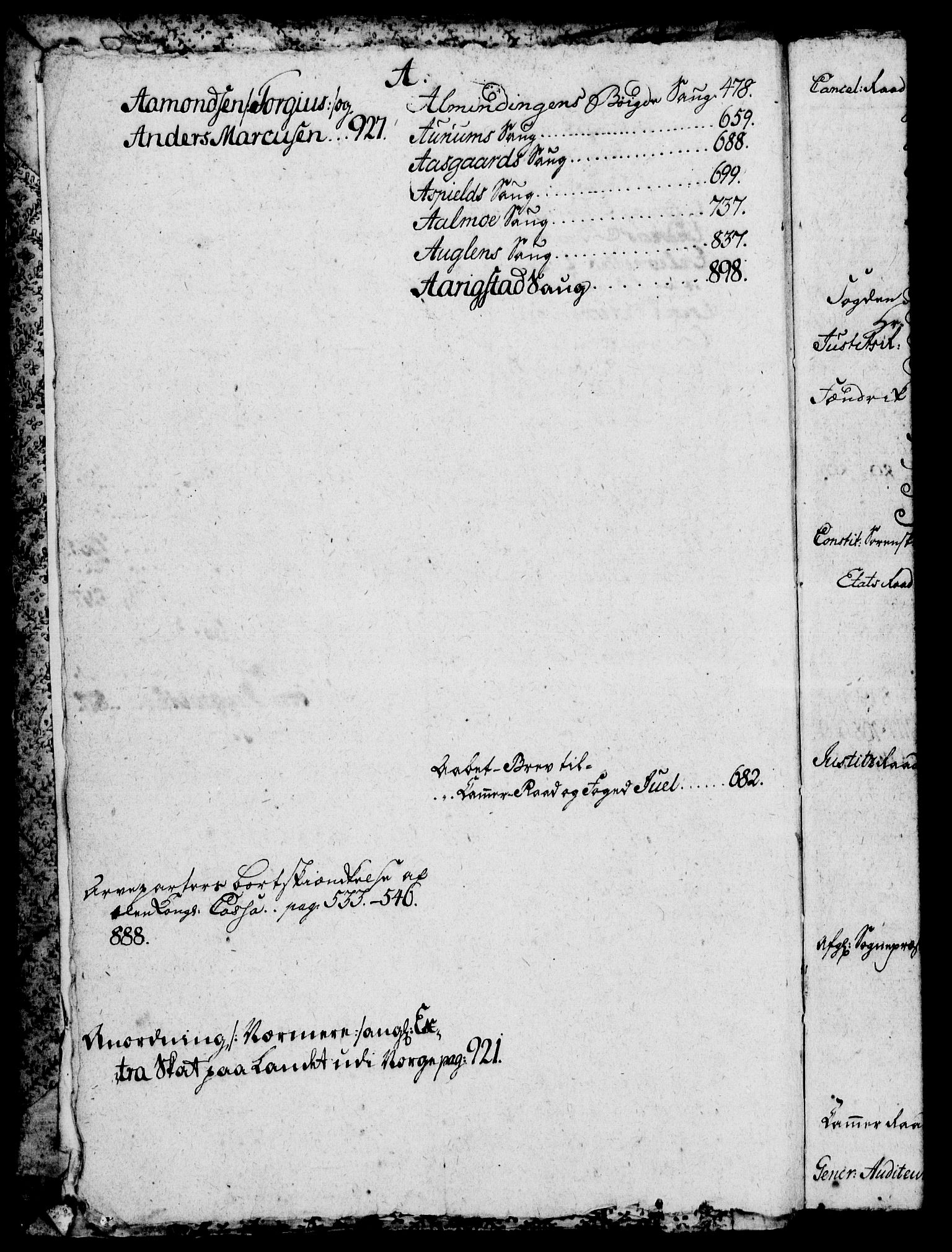 Rentekammeret, Kammerkanselliet, AV/RA-EA-3111/G/Gg/Gga/L0021: Register til norske ekspedisjonsprotokoller 1762-1771, 1773-1781 (merket RK 53.21), 1762-1781