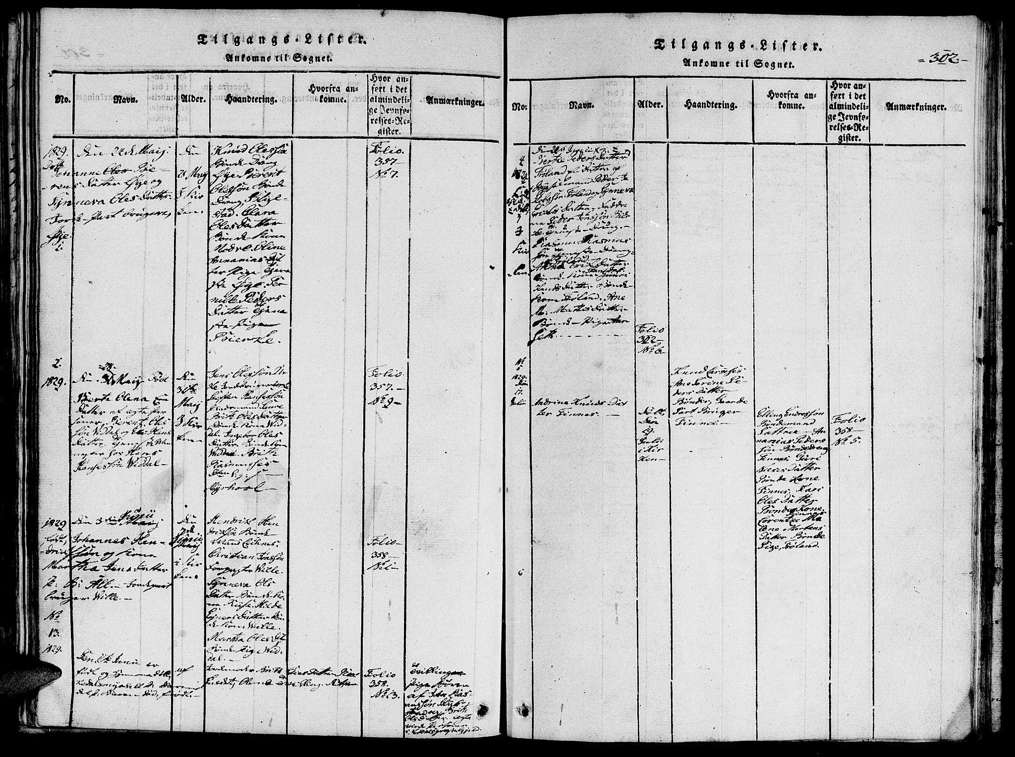 Ministerialprotokoller, klokkerbøker og fødselsregistre - Møre og Romsdal, SAT/A-1454/515/L0207: Ministerialbok nr. 515A03, 1819-1829, s. 302
