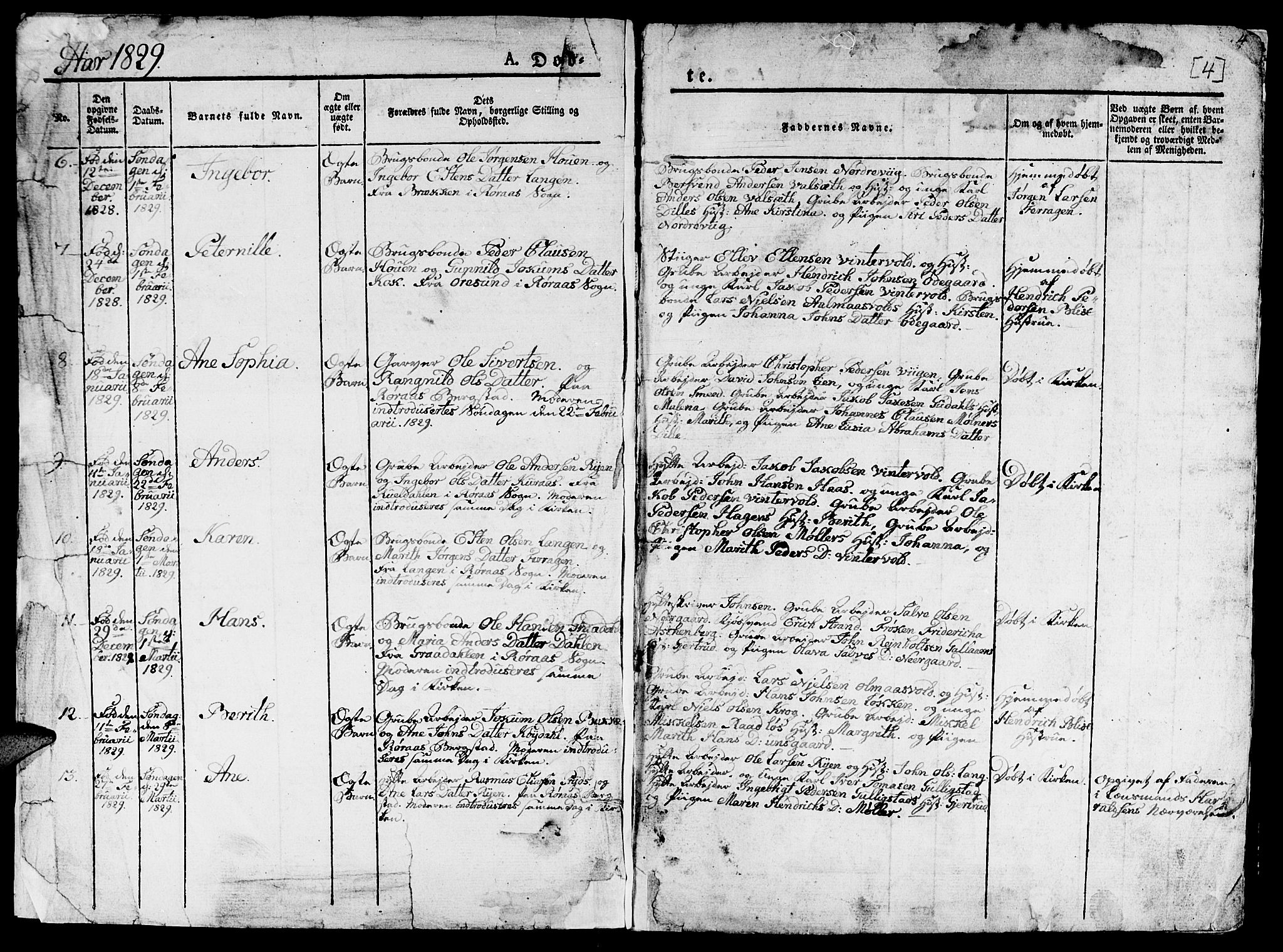 Ministerialprotokoller, klokkerbøker og fødselsregistre - Sør-Trøndelag, SAT/A-1456/681/L0938: Klokkerbok nr. 681C02, 1829-1879, s. 4