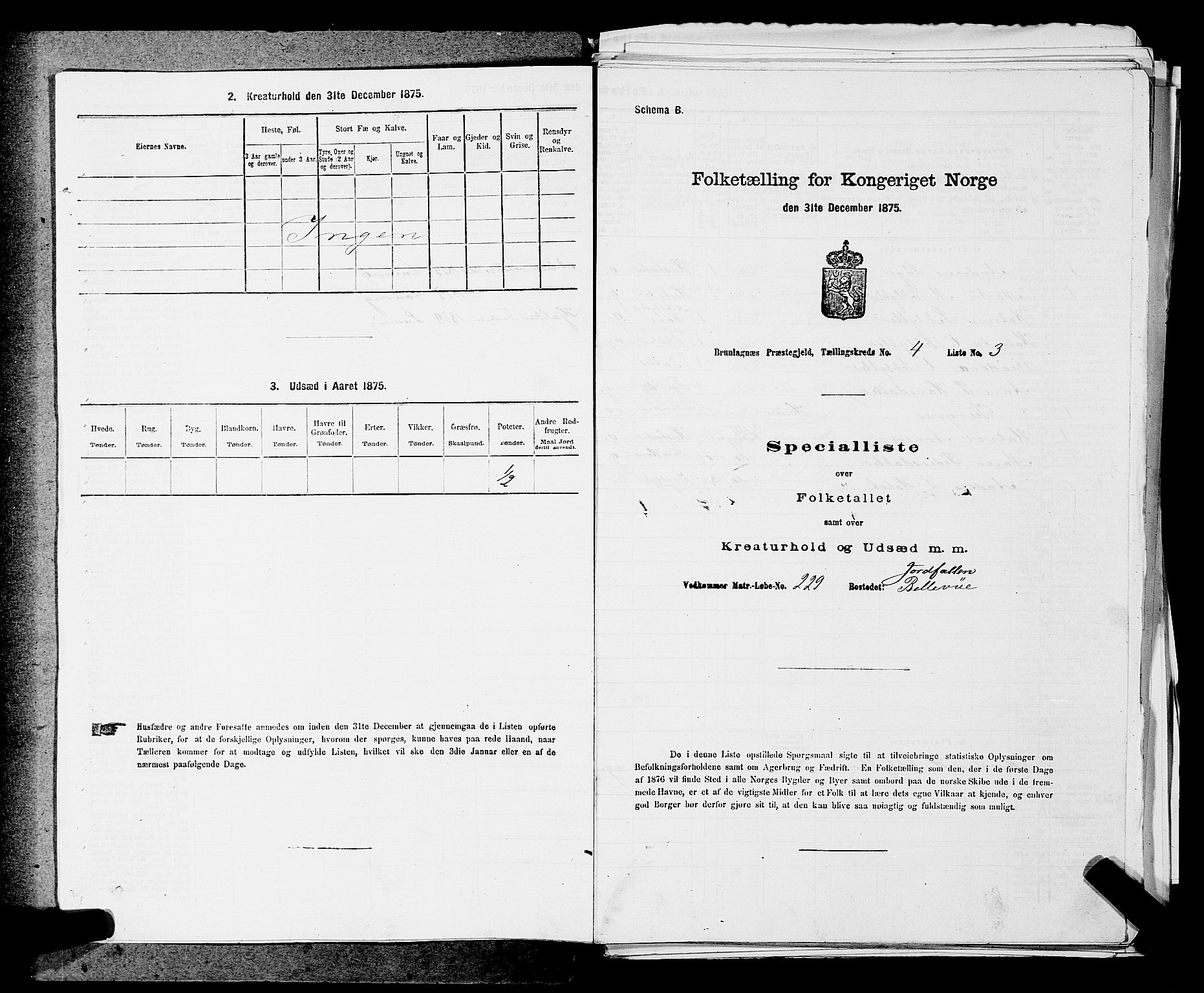 SAKO, Folketelling 1875 for 0726P Brunlanes prestegjeld, 1875, s. 449