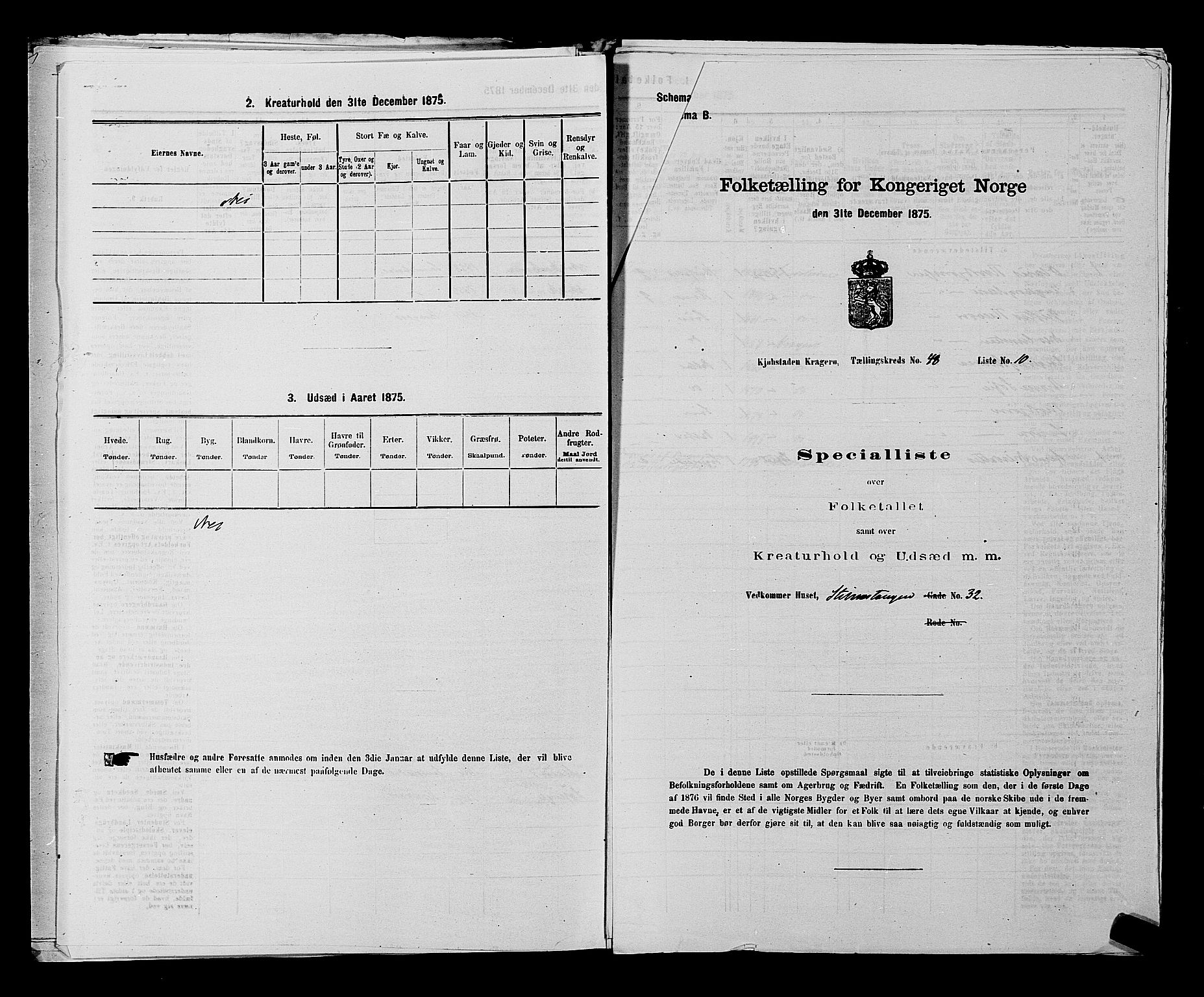 SAKO, Folketelling 1875 for 0801P Kragerø prestegjeld, 1875, s. 1077