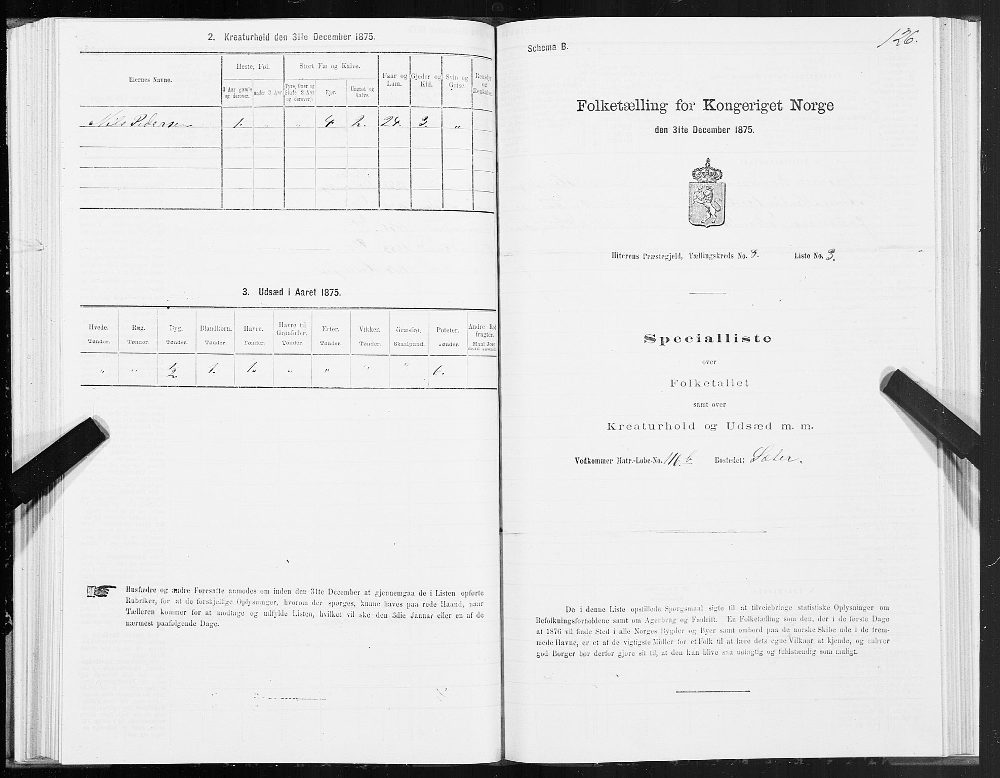 SAT, Folketelling 1875 for 1617P Hitra prestegjeld, 1875, s. 4126