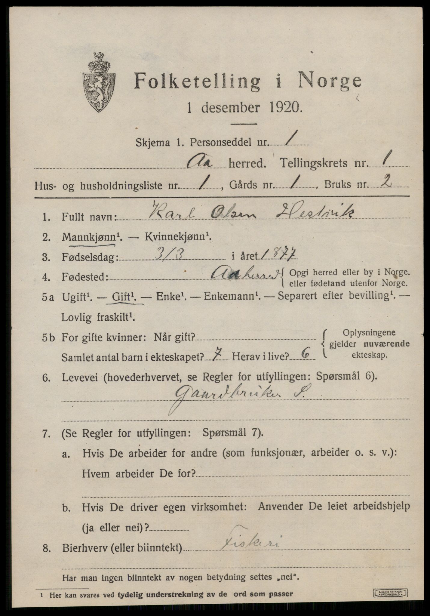 SAT, Folketelling 1920 for 1630 Å herred, 1920, s. 926