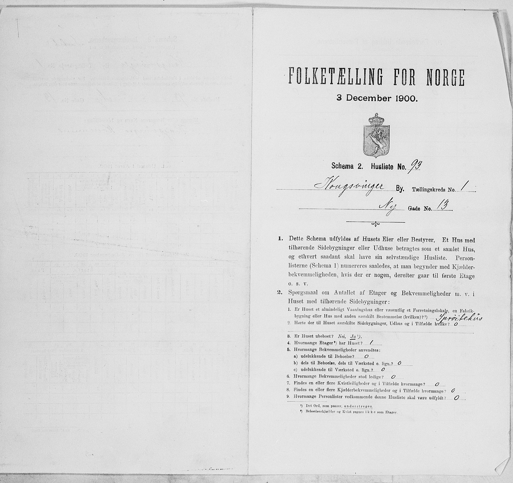 SAH, Folketelling 1900 for 0402 Kongsvinger kjøpstad, 1900, s. 16