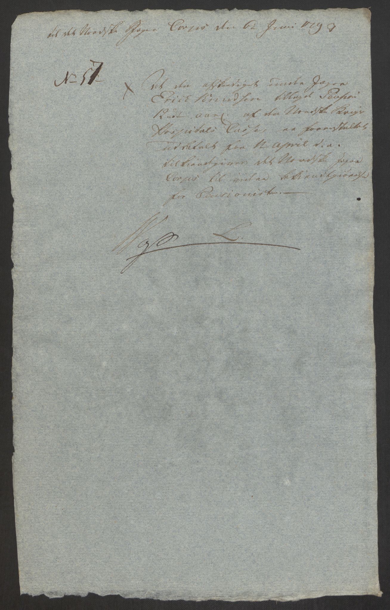 Forsvaret, Den norske kvesthuskasse/krigshospitalkasse, AV/RA-RAFA-1887/F/Fa/L0008: Konsepter, 1790-1793, s. 1108