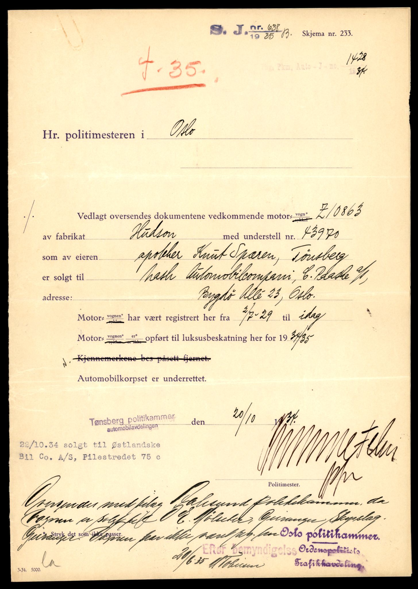 Møre og Romsdal vegkontor - Ålesund trafikkstasjon, AV/SAT-A-4099/F/Fe/L0006: Registreringskort for kjøretøy T 547 - T 650, 1927-1998, s. 2493