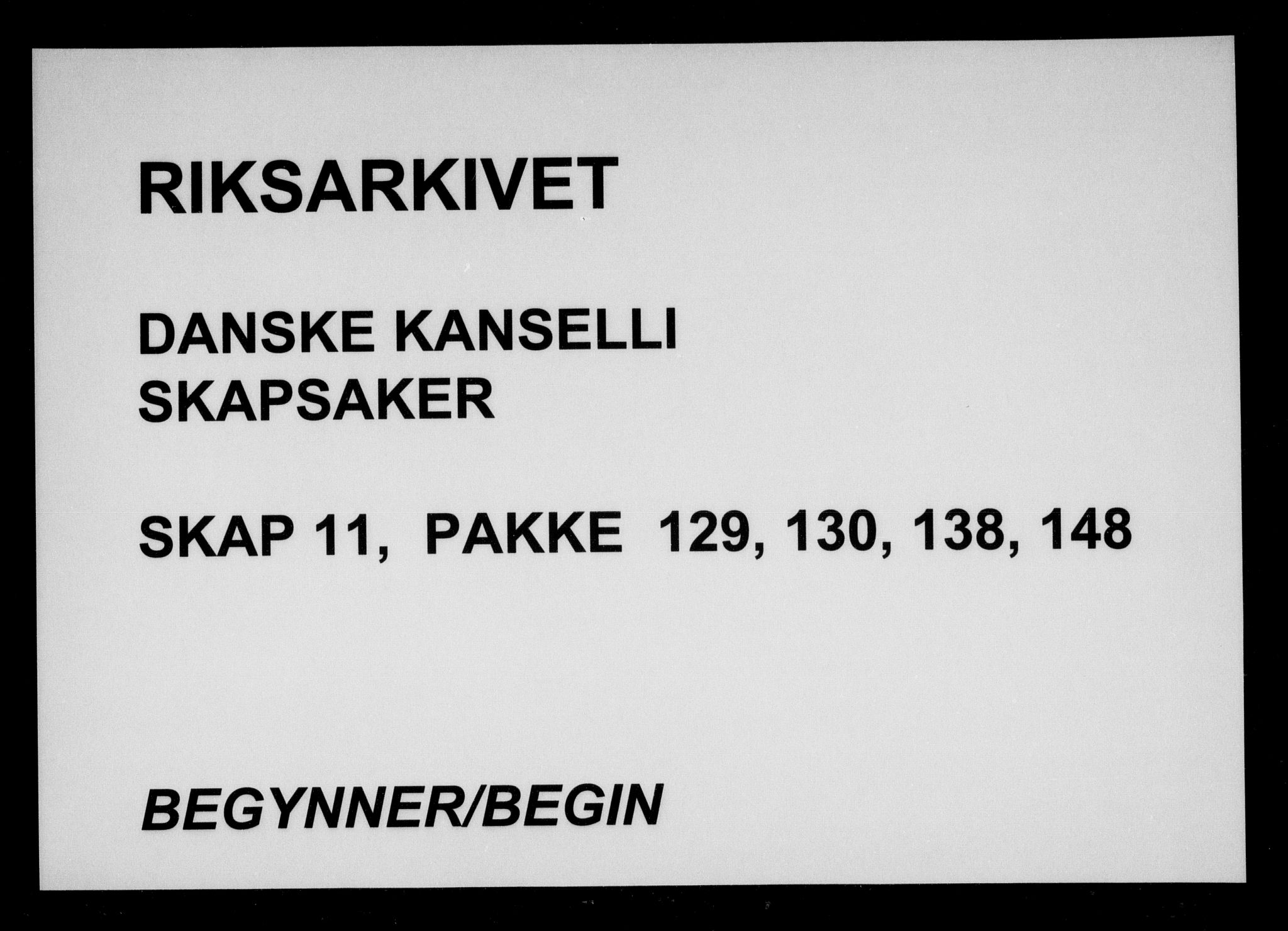 Danske Kanselli, Skapsaker, AV/RA-EA-4061/F/L0051: Skap 11, pakke 113 II-148, 1777-1820, s. 308