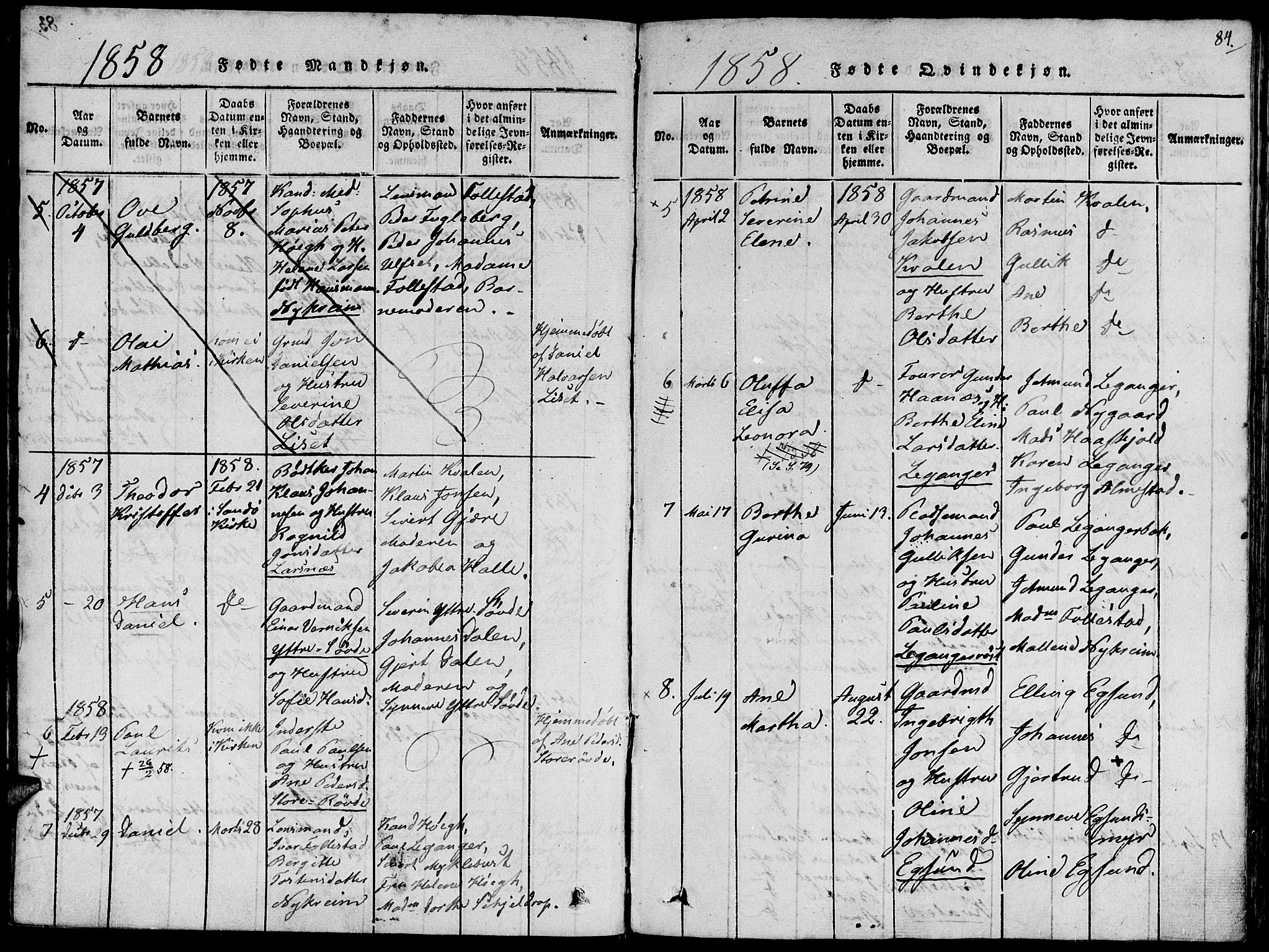 Ministerialprotokoller, klokkerbøker og fødselsregistre - Møre og Romsdal, AV/SAT-A-1454/504/L0054: Ministerialbok nr. 504A01, 1816-1861, s. 84