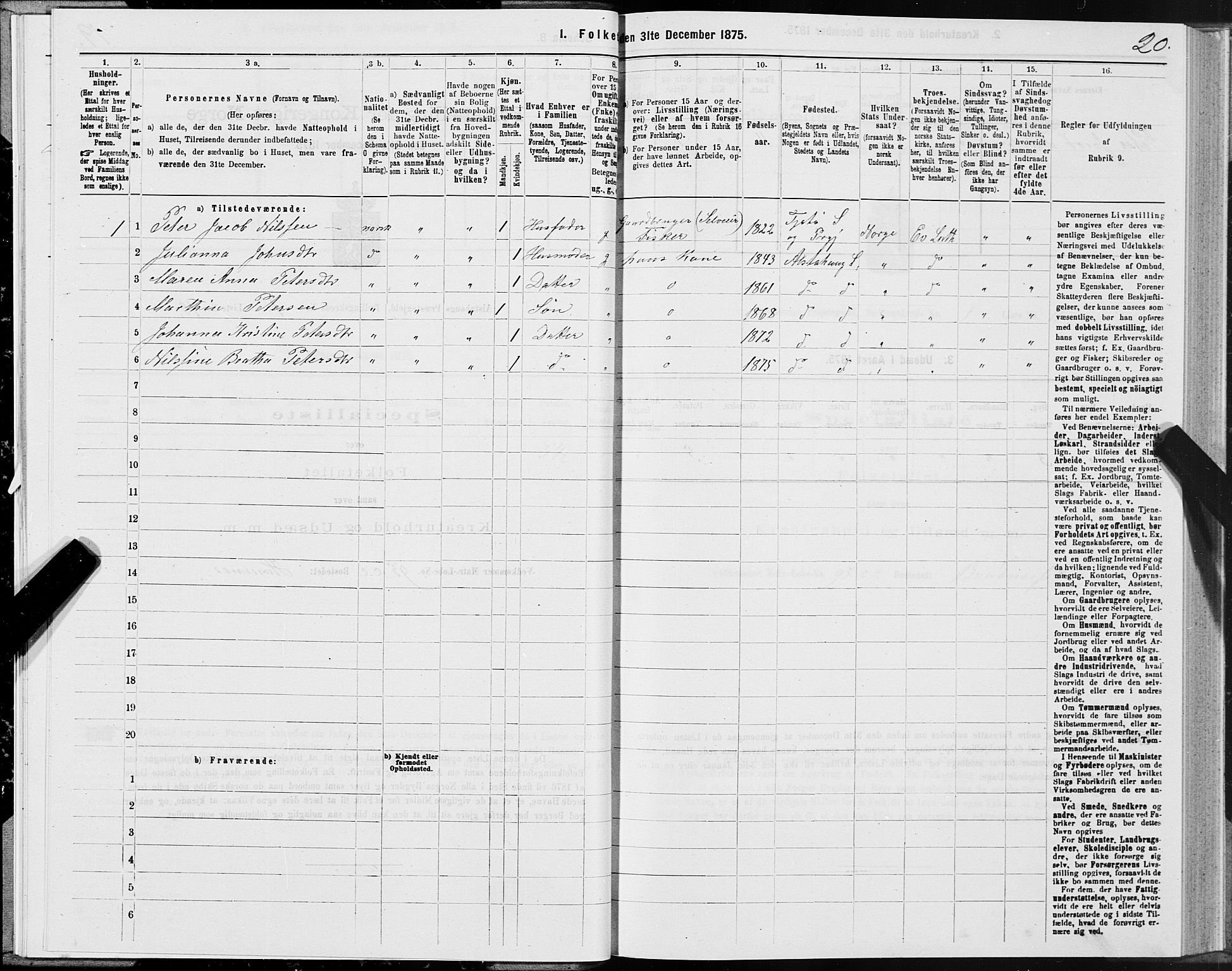 SAT, Folketelling 1875 for 1820P Alstahaug prestegjeld, 1875, s. 1020