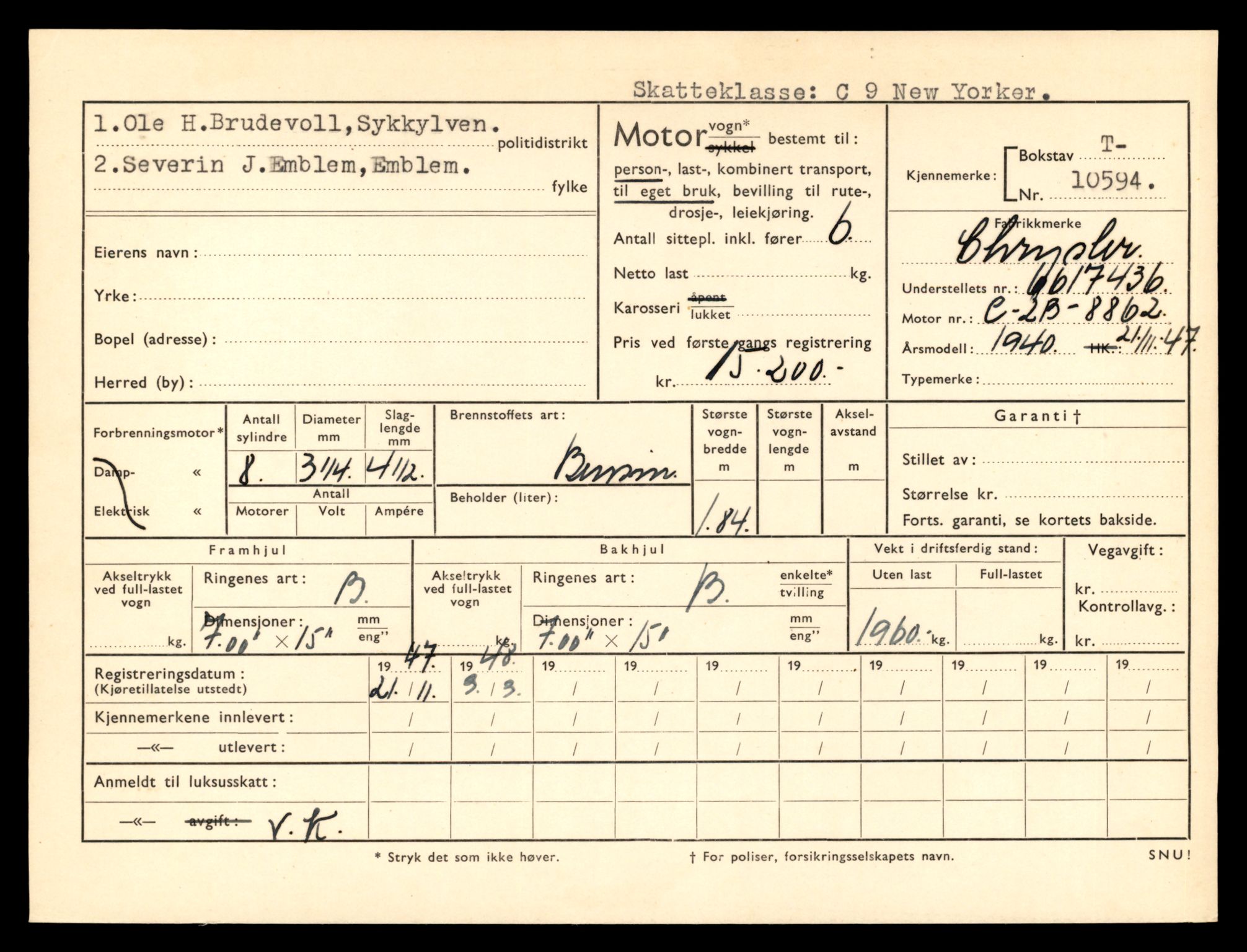 Møre og Romsdal vegkontor - Ålesund trafikkstasjon, AV/SAT-A-4099/F/Fe/L0029: Registreringskort for kjøretøy T 11430 - T 11619, 1927-1998, s. 2577