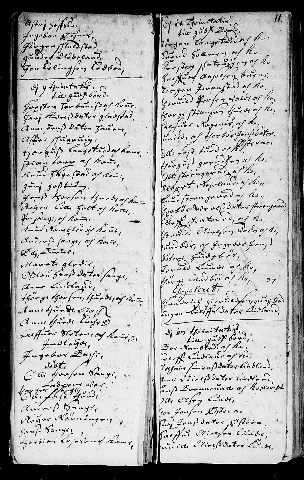 Holt sokneprestkontor, AV/SAK-1111-0021/F/Fb/L0001: Klokkerbok nr. B 1, 1699-1705, s. 12