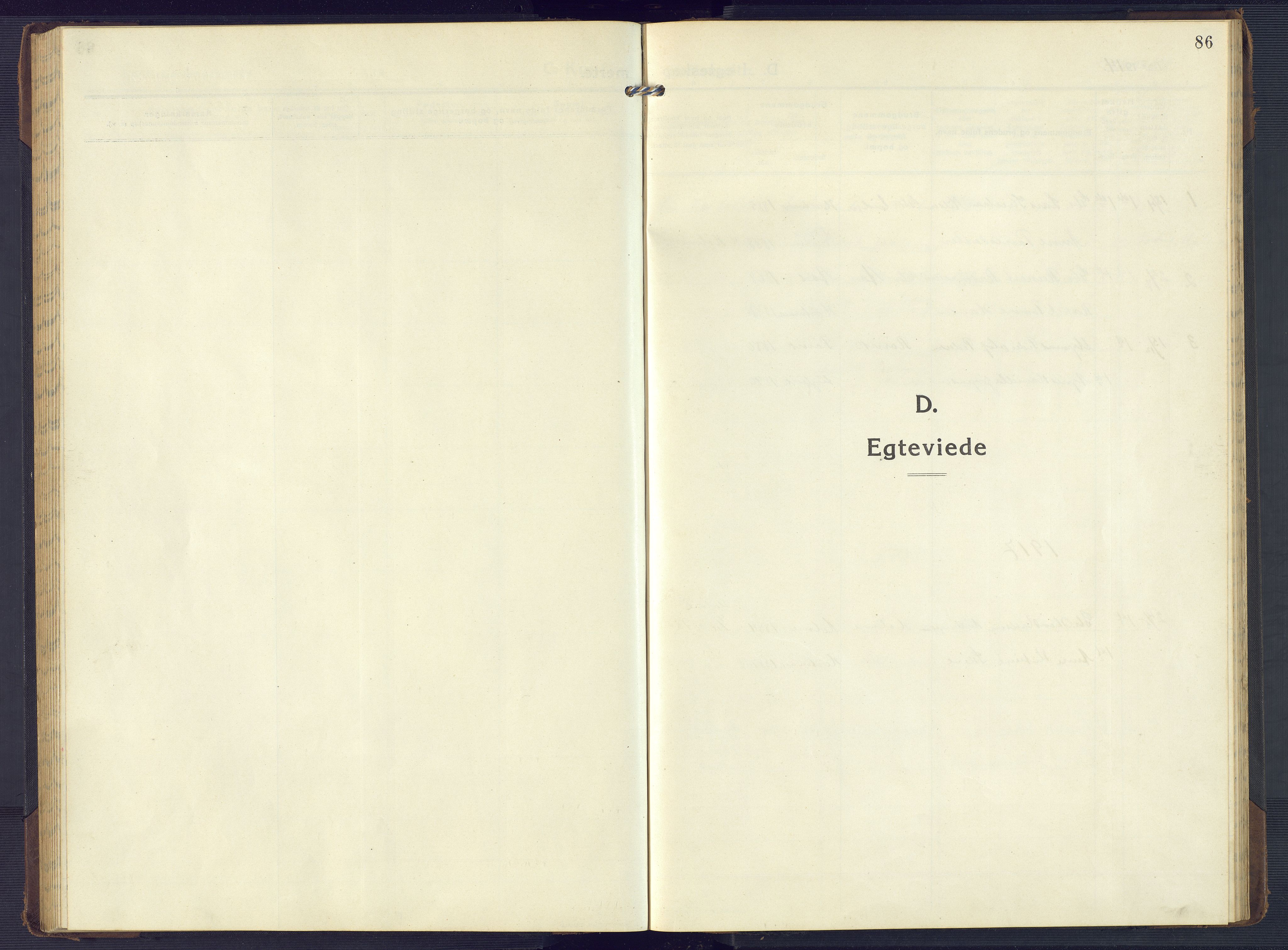 Mandal sokneprestkontor, AV/SAK-1111-0030/F/Fb/Fbb/L0005: Klokkerbok nr. B 5, 1913-1957, s. 86