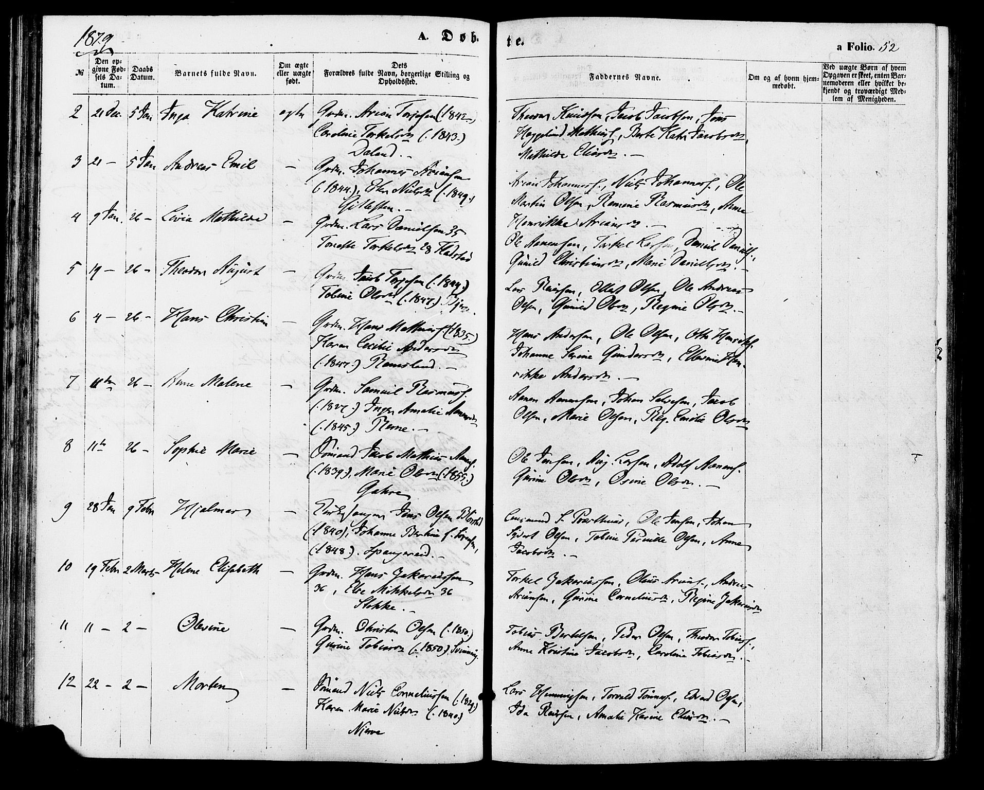 Sør-Audnedal sokneprestkontor, AV/SAK-1111-0039/F/Fa/Faa/L0003: Ministerialbok nr. A 3, 1868-1883, s. 52