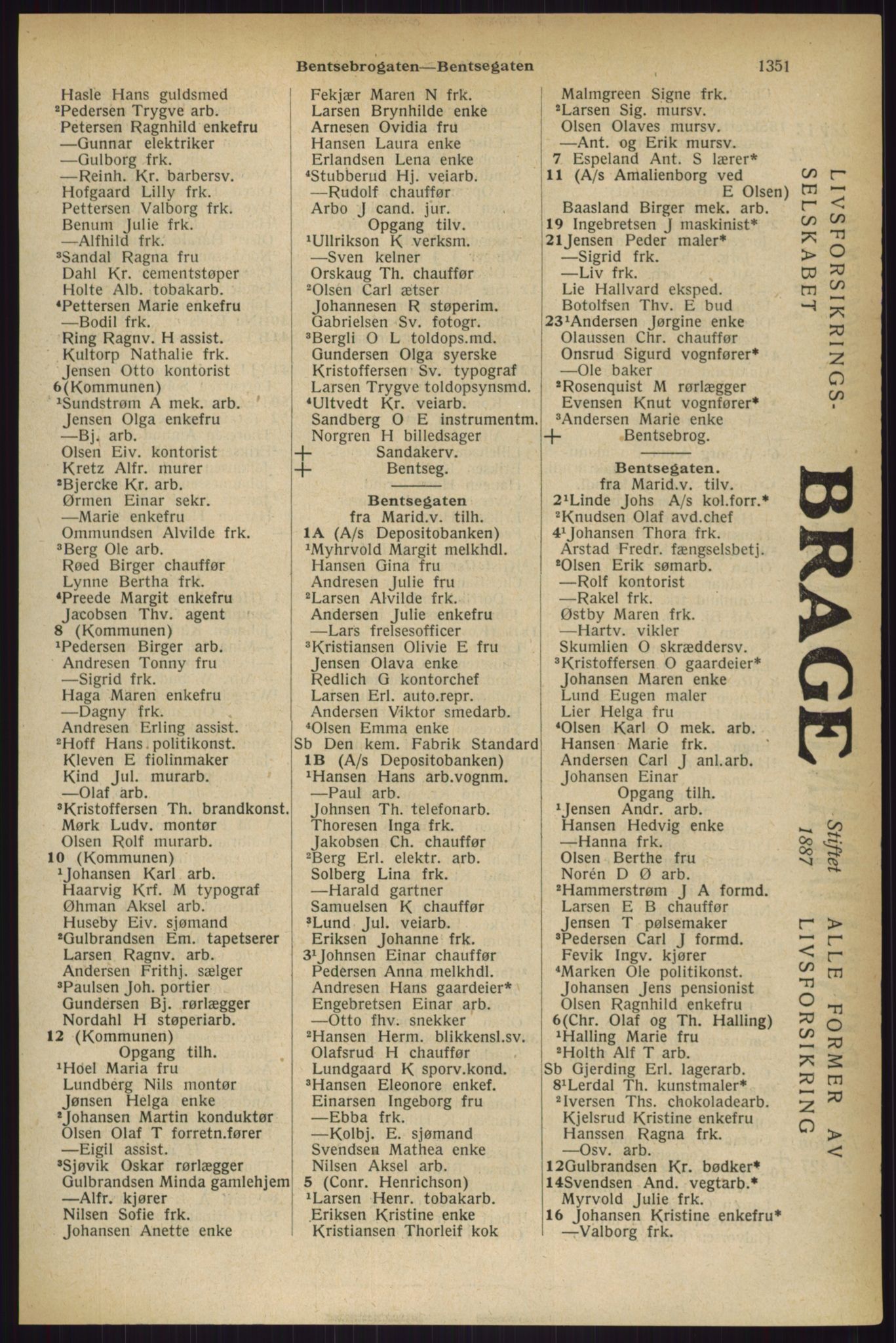 Kristiania/Oslo adressebok, PUBL/-, 1927, s. 1351