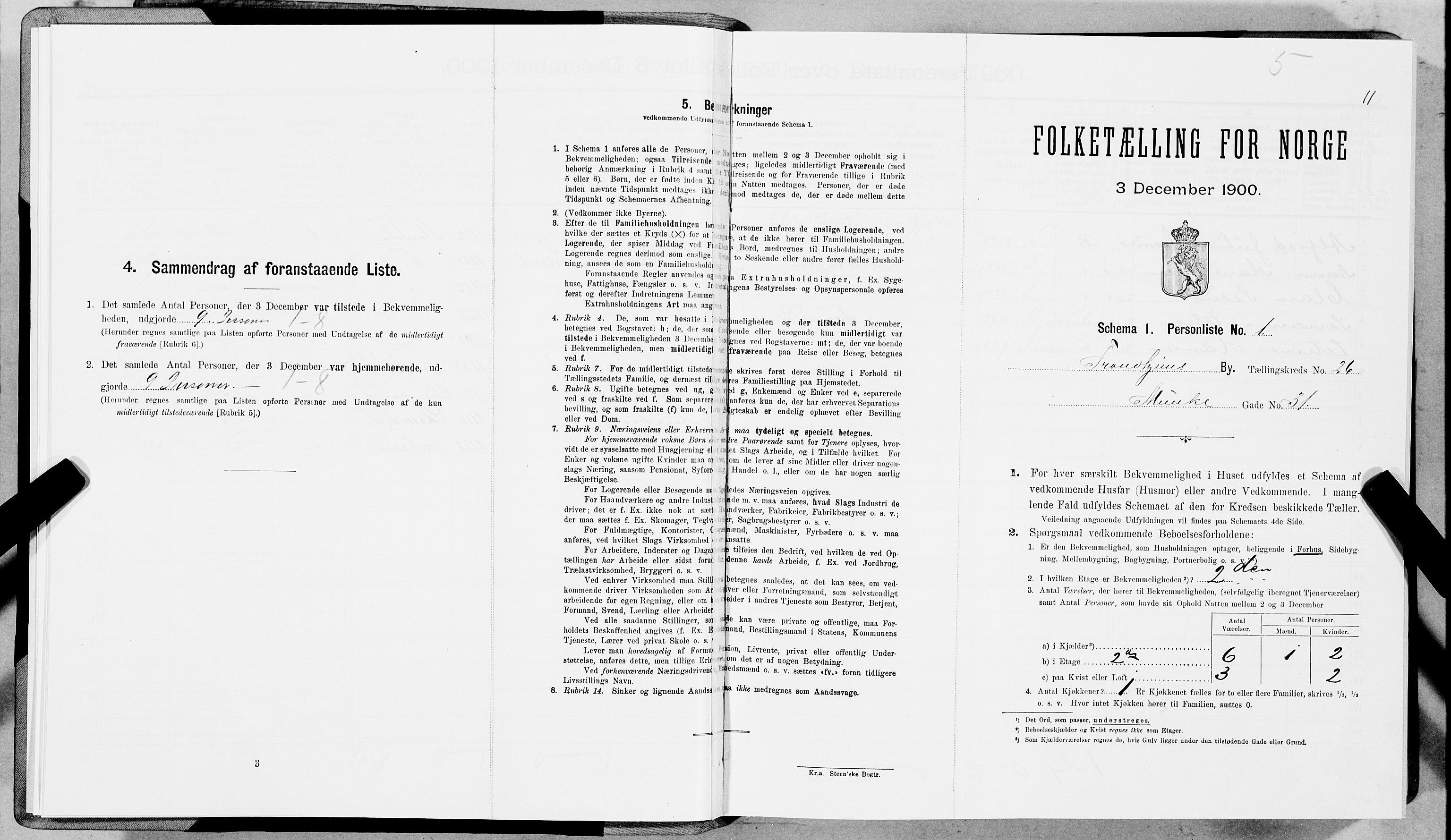 SAT, Folketelling 1900 for 1601 Trondheim kjøpstad, 1900, s. 4019