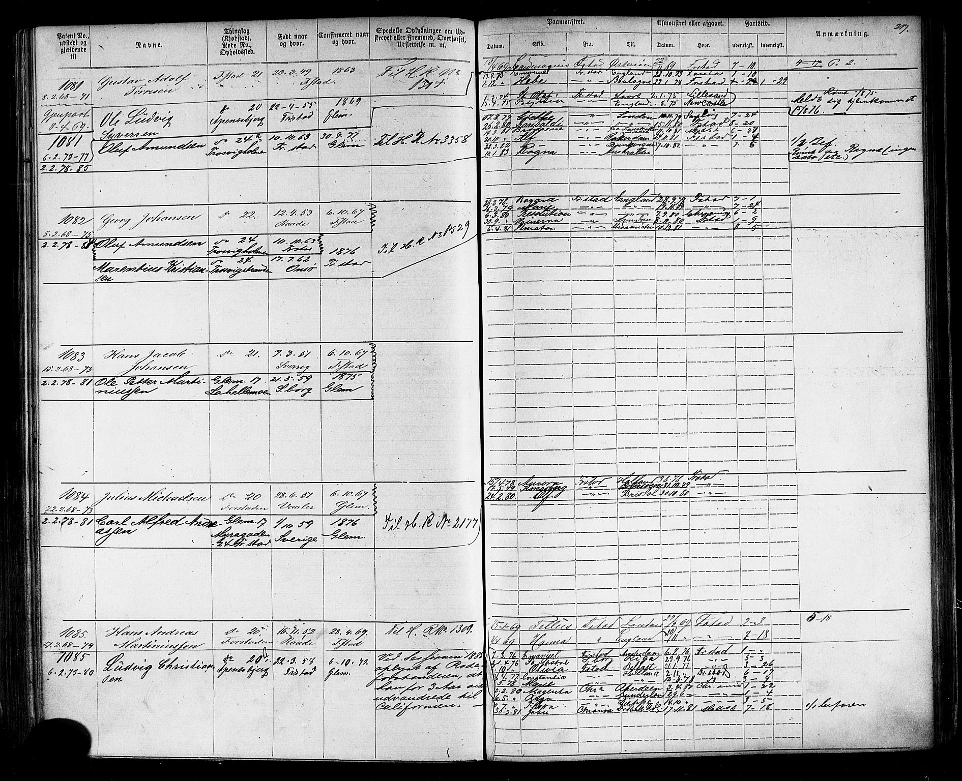 Fredrikstad mønstringskontor, AV/SAO-A-10569b/F/Fc/Fca/L0002: Annotasjonsrulle, 1868-1885, s. 221