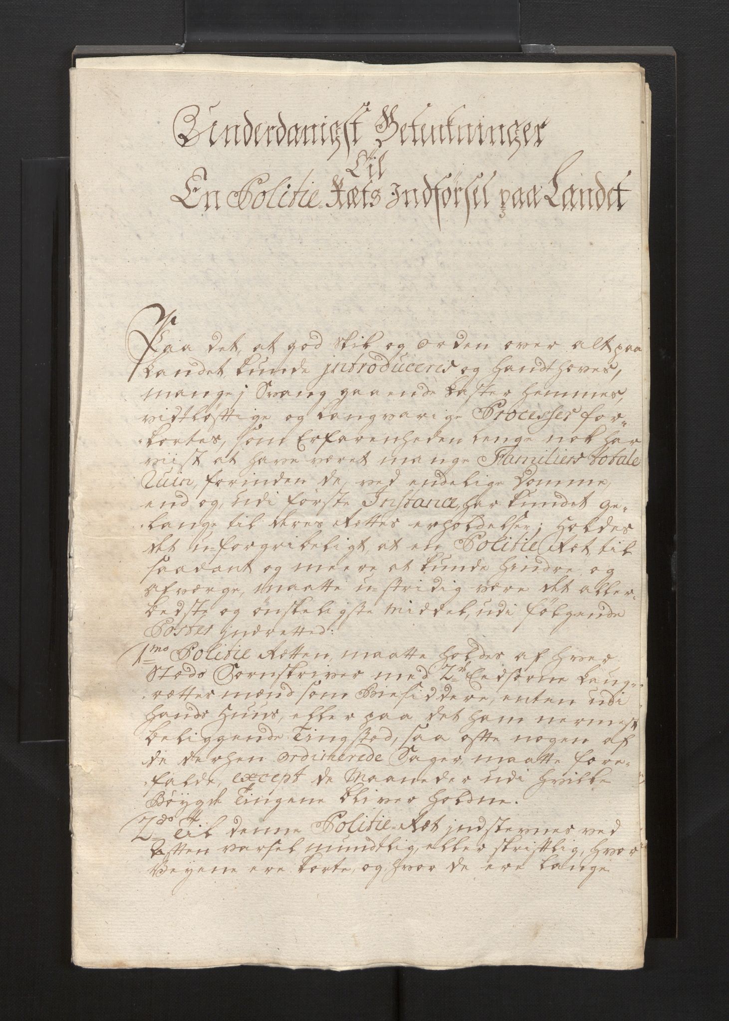 Stiftamtmannen i Bergen, AV/SAB-A-100006/F/Fg/L0060/0003: Lnr. 2106.  / Om politirettar i landdistrikta, 1774-1775