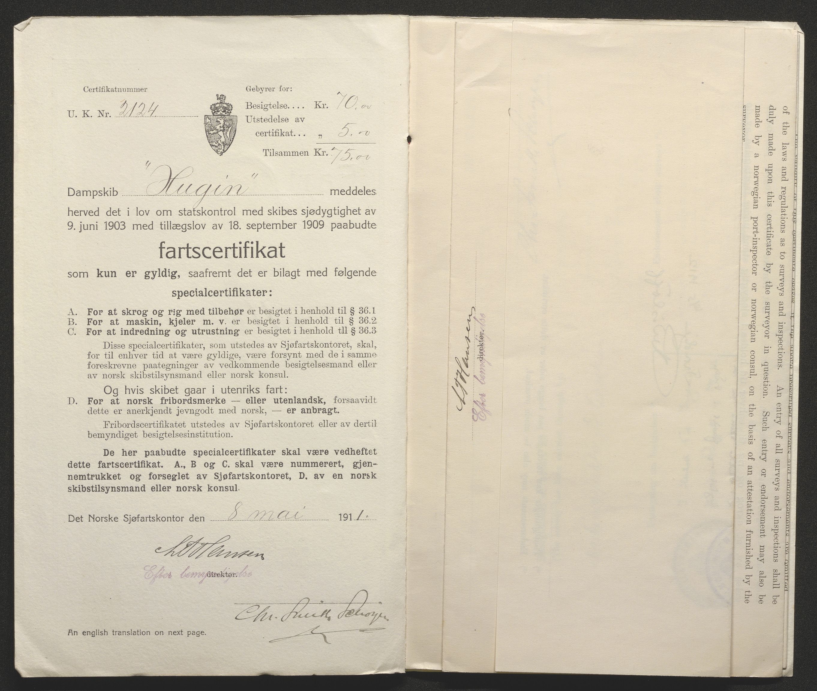 Sjøfartsdirektoratet med forløpere, skipsmapper slettede skip, AV/RA-S-4998/F/Fa/L0519: --, 1850-1922, s. 419