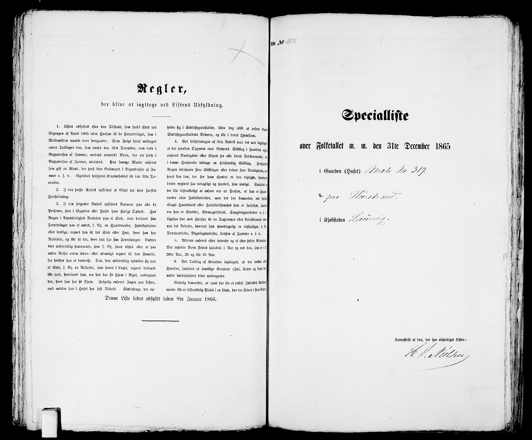 RA, Folketelling 1865 for 0707P Larvik prestegjeld, 1865, s. 836