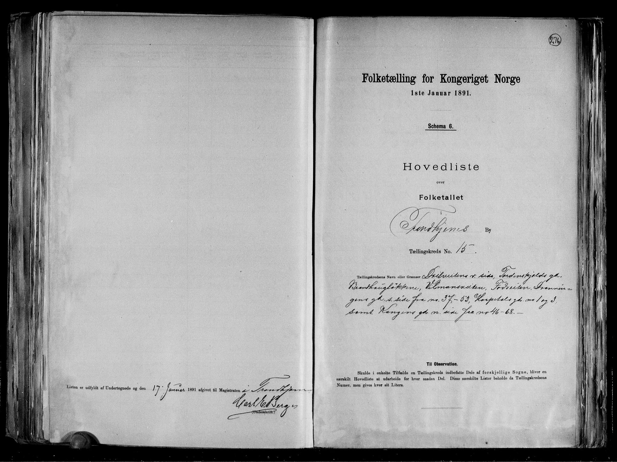 RA, Folketelling 1891 for 1601 Trondheim kjøpstad, 1891, s. 37