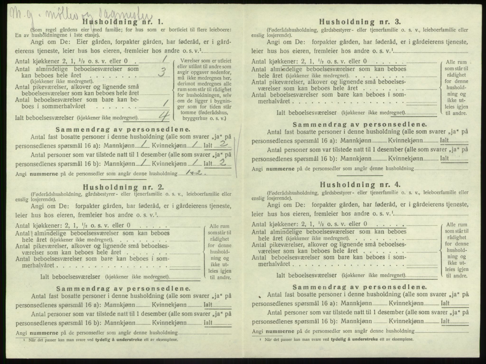 SAB, Folketelling 1920 for 1430 Gaular herred, 1920, s. 1017