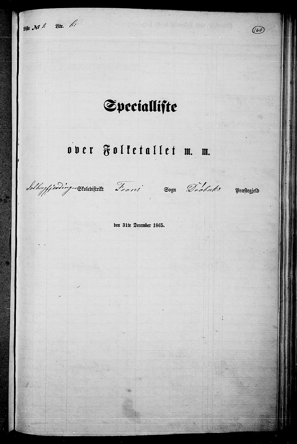 RA, Folketelling 1865 for 0215L Drøbak prestegjeld, Frogn sokn, 1865, s. 19