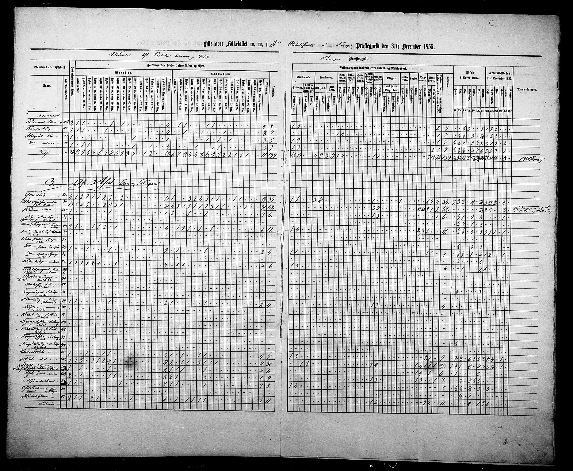 , Folketelling 1855 for 0116P Berg prestegjeld, 1855, s. 12