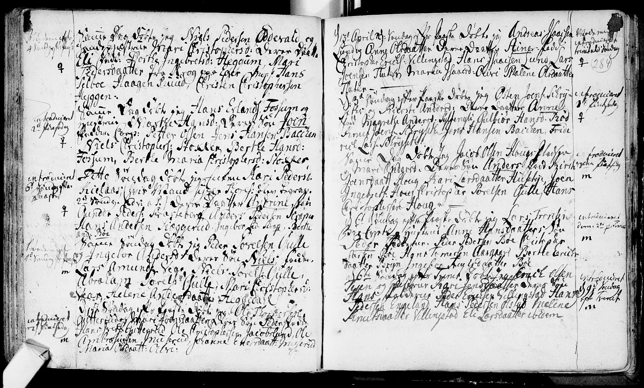 Røyken kirkebøker, SAKO/A-241/F/Fa/L0002: Ministerialbok nr. 2, 1731-1782, s. 284