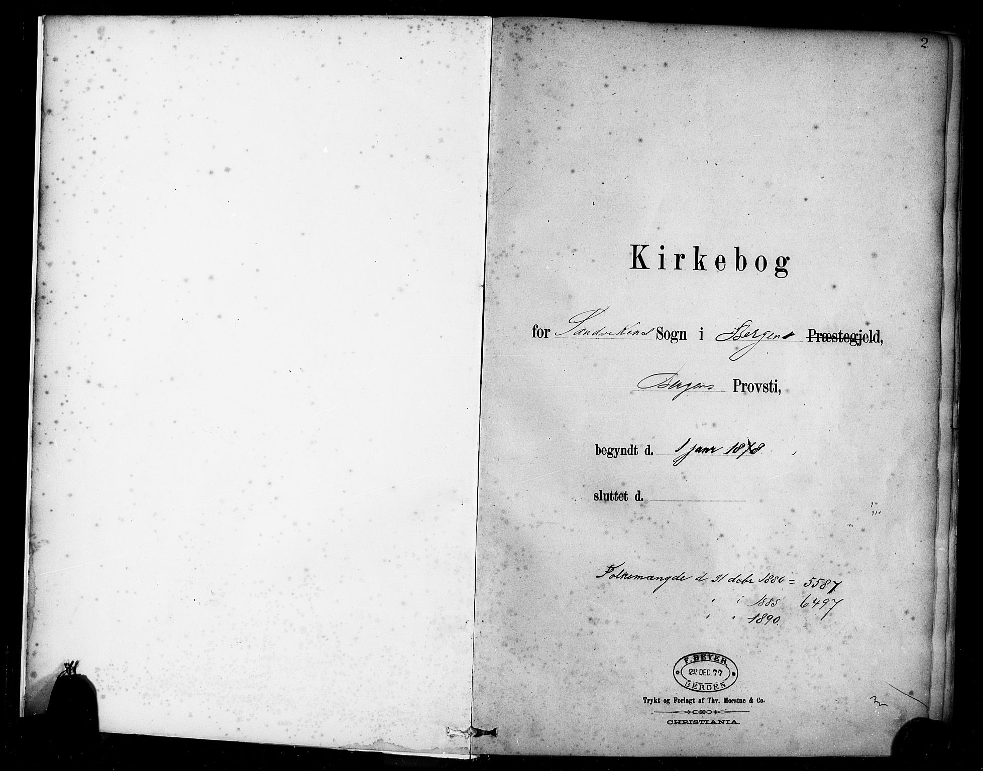 Sandviken Sokneprestembete, SAB/A-77601/H/Ha/L0004: Ministerialbok nr. B 1, 1878-1891, s. 2