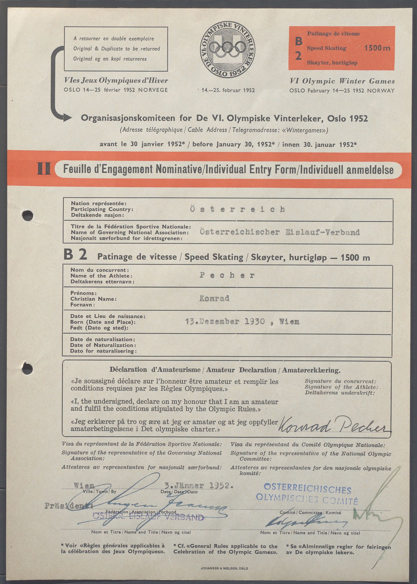 Organisasjonskomiteen for de VI. olympiske vinterleker, OBA/A-20130/H/Ha, 1951-1952, s. 1129